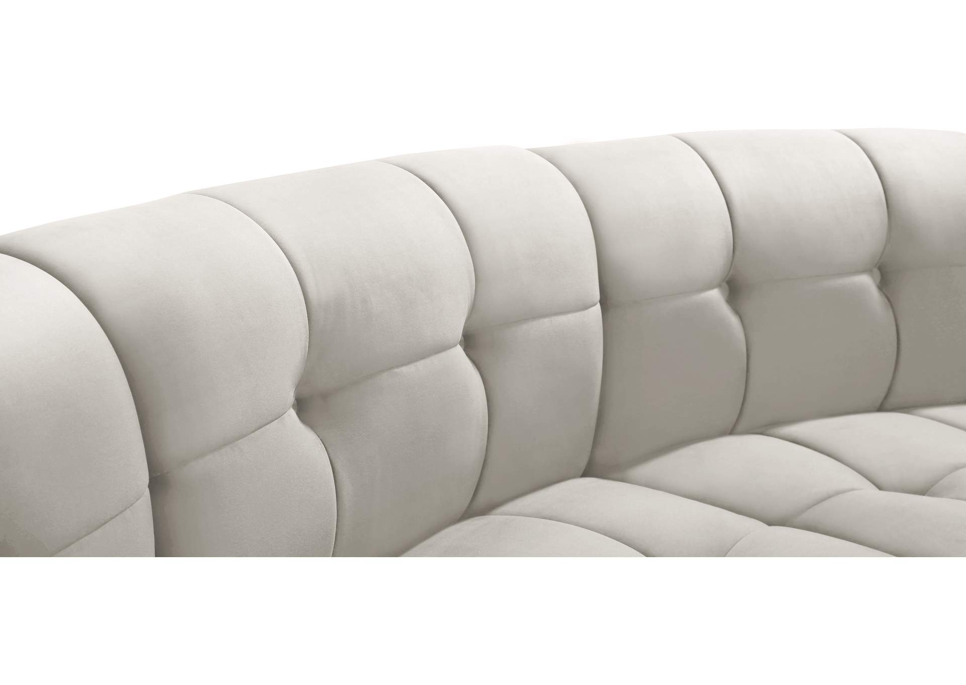 Limitless Cream Velvet 4 Piece Modular Sectional