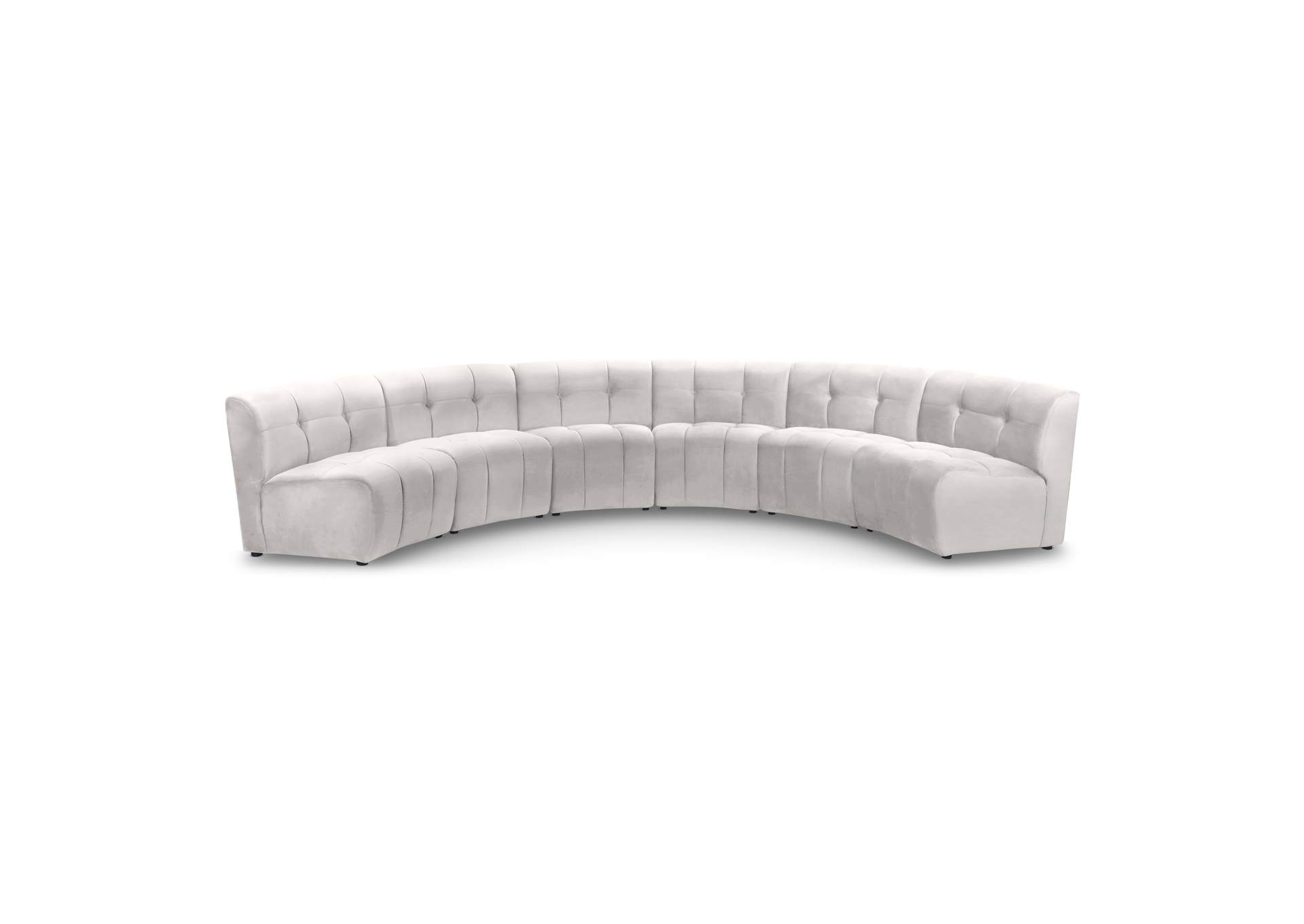 Limitless Cream Velvet 6 Piece . Modular Sectional image 1