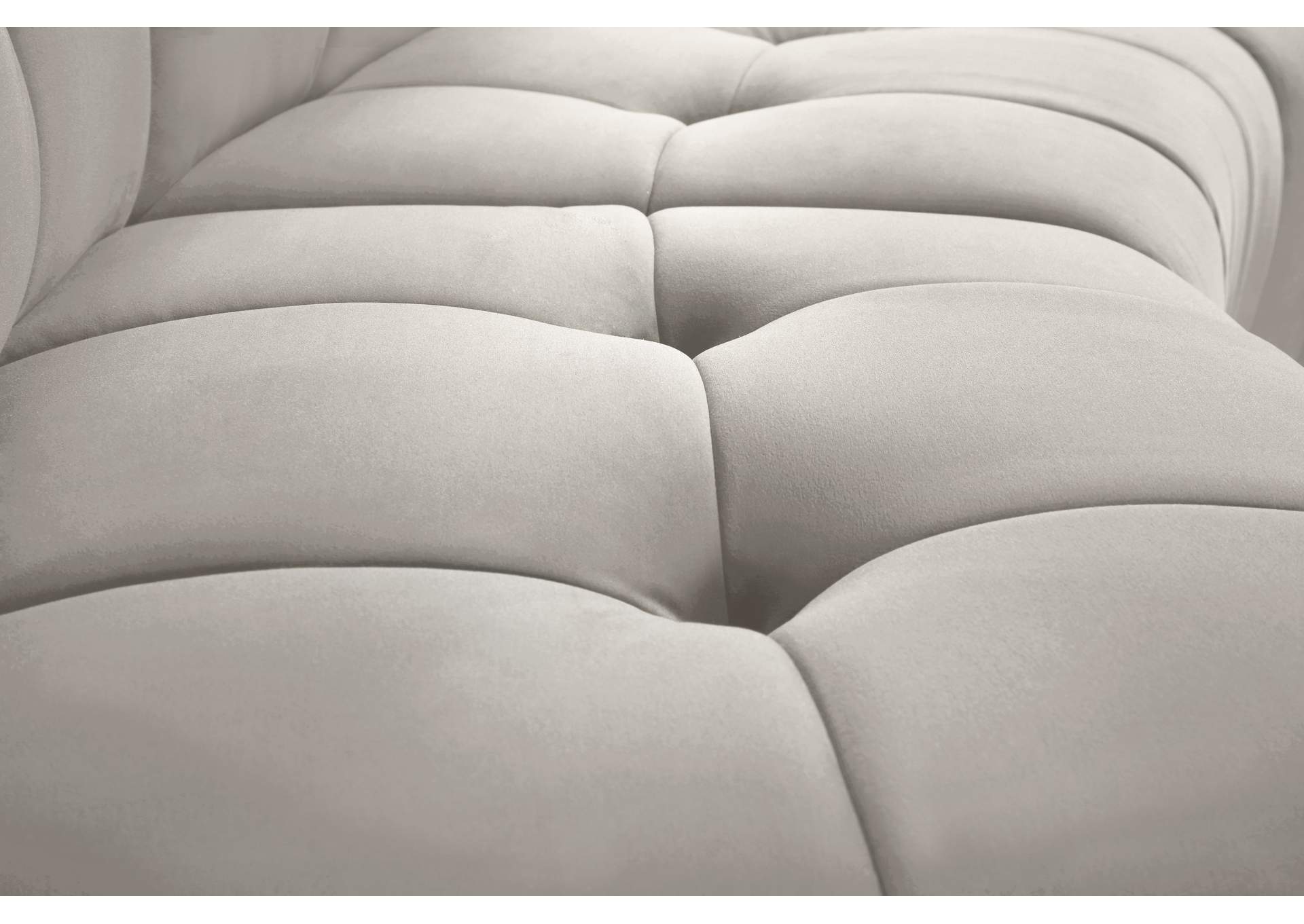 Limitless Cream Velvet 6 Piece . Modular Sectional image 9