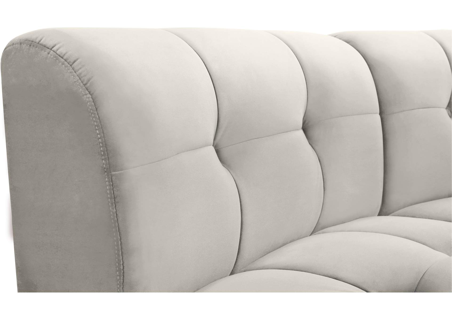 Limitless Cream Velvet 8 Piece Modular Sectional