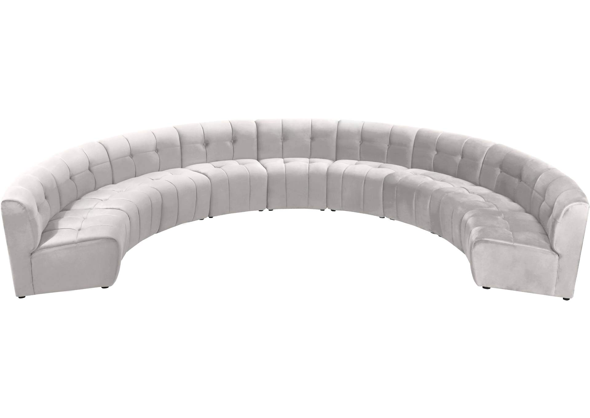 Limitless Cream Velvet 9 Piece Modular Sectional