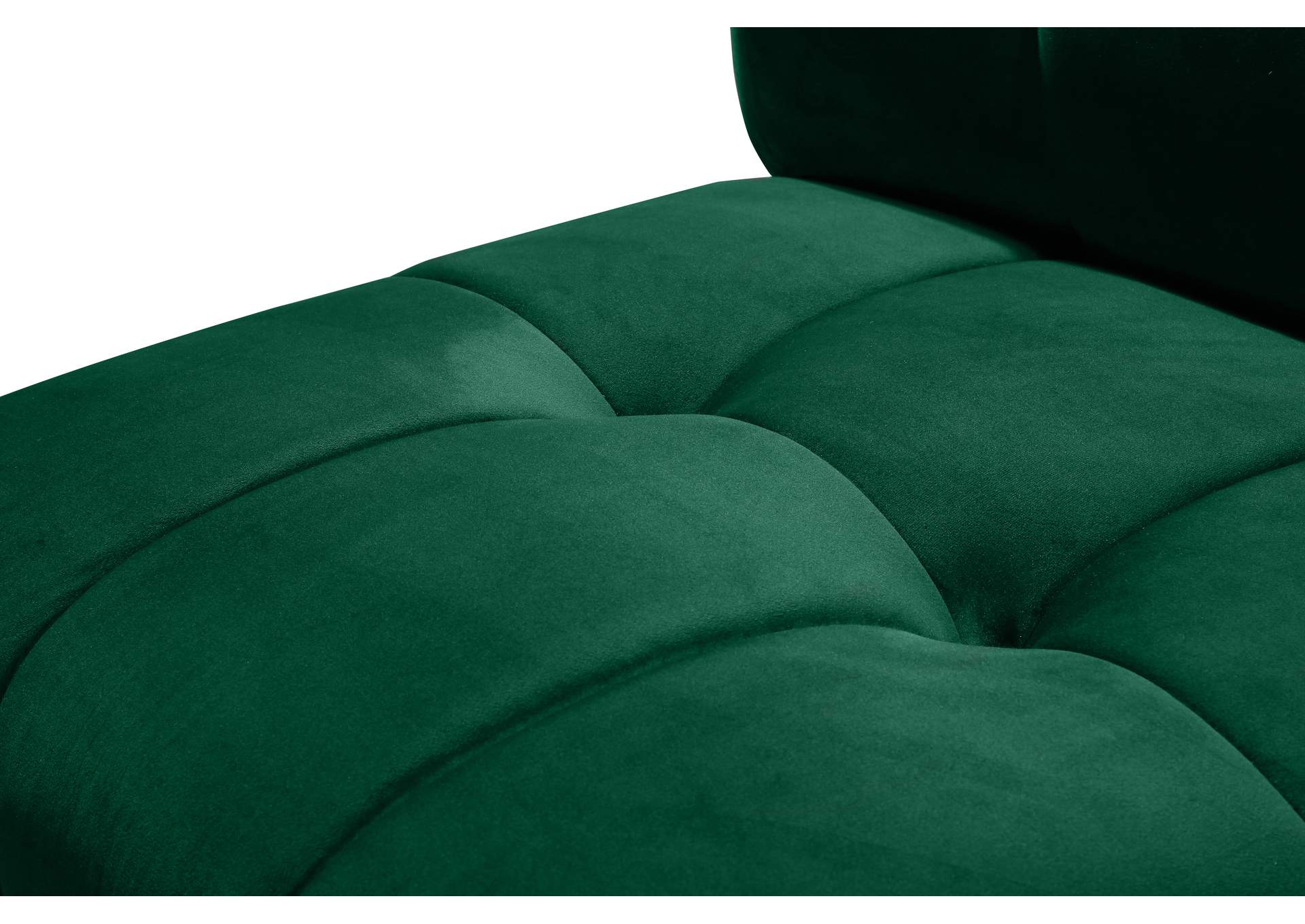 Limitless Green Velvet 2 Piece Modular Sectional
