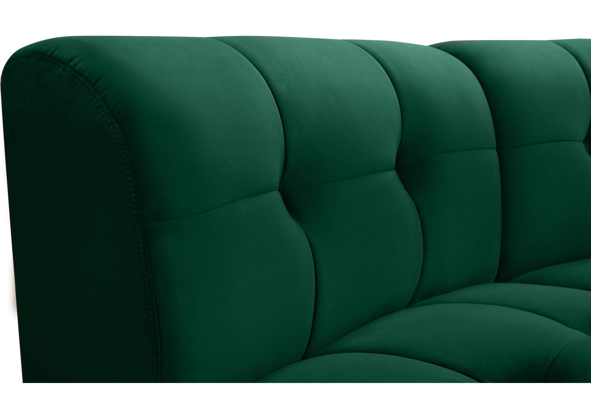 Limitless Green Velvet 2 Piece Modular Sectional