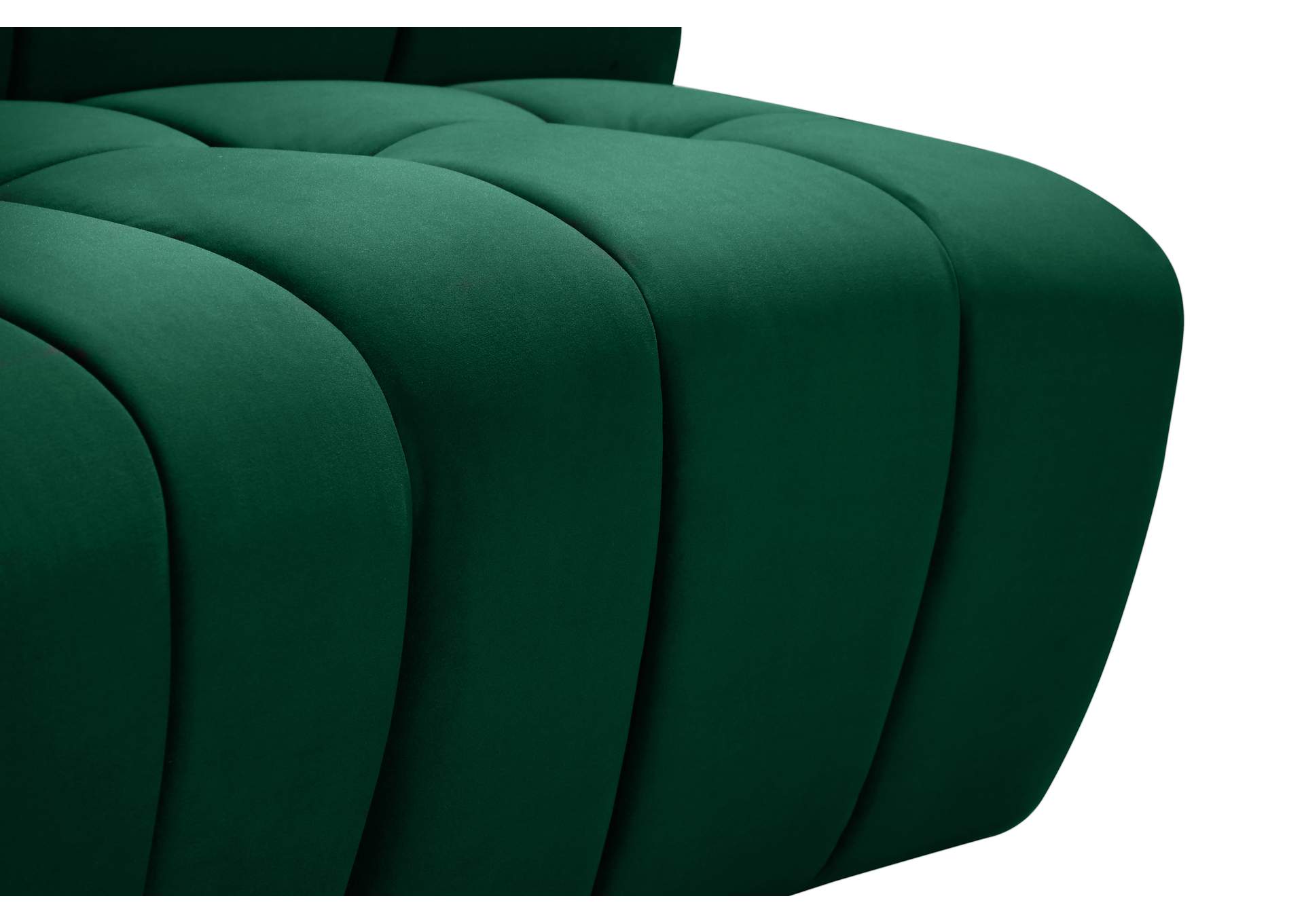 Limitless Green Velvet 5 Piece Modular Sectional image 13