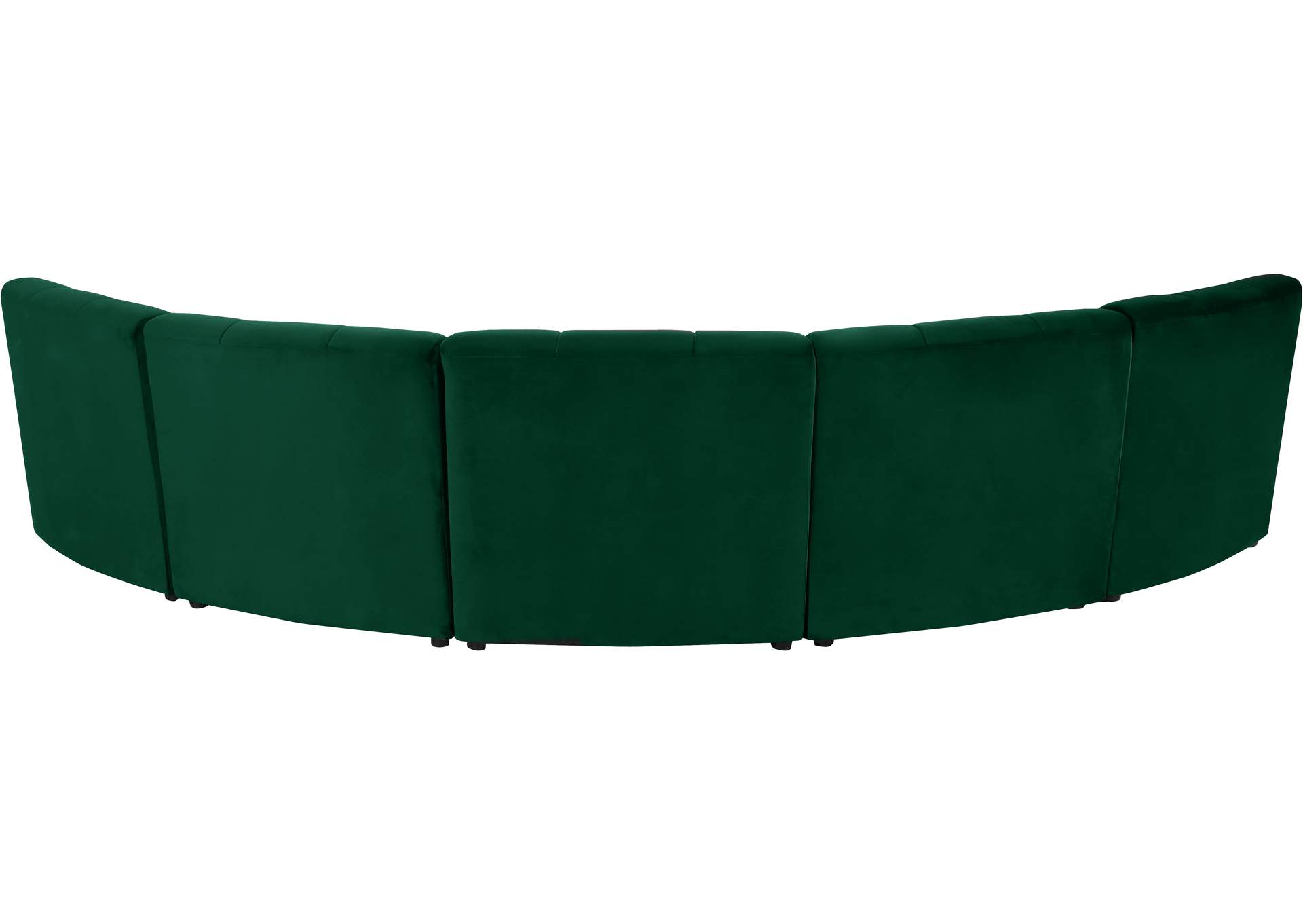 Limitless Green Velvet 5 Piece Modular Sectional image 5