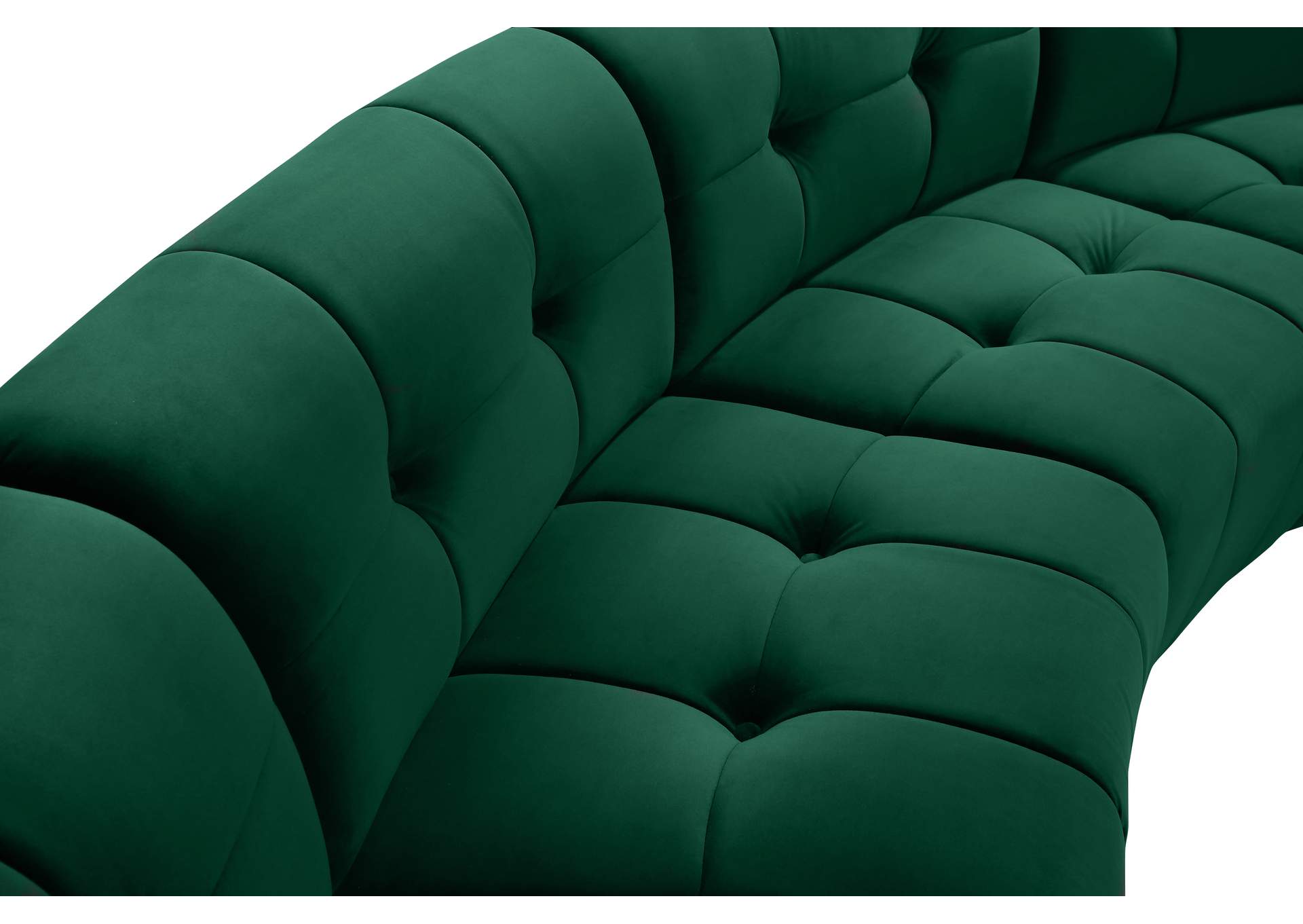 Limitless Green Velvet 5 Piece Modular Sectional image 8