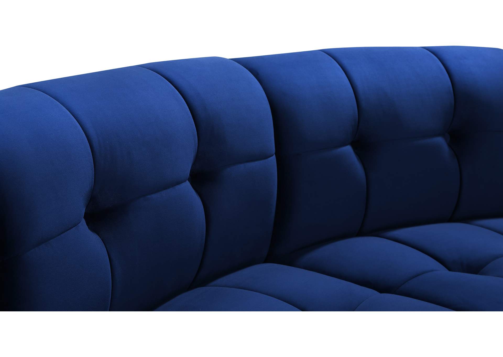 Limitless Navy Velvet 2 Piece Modular Sectional