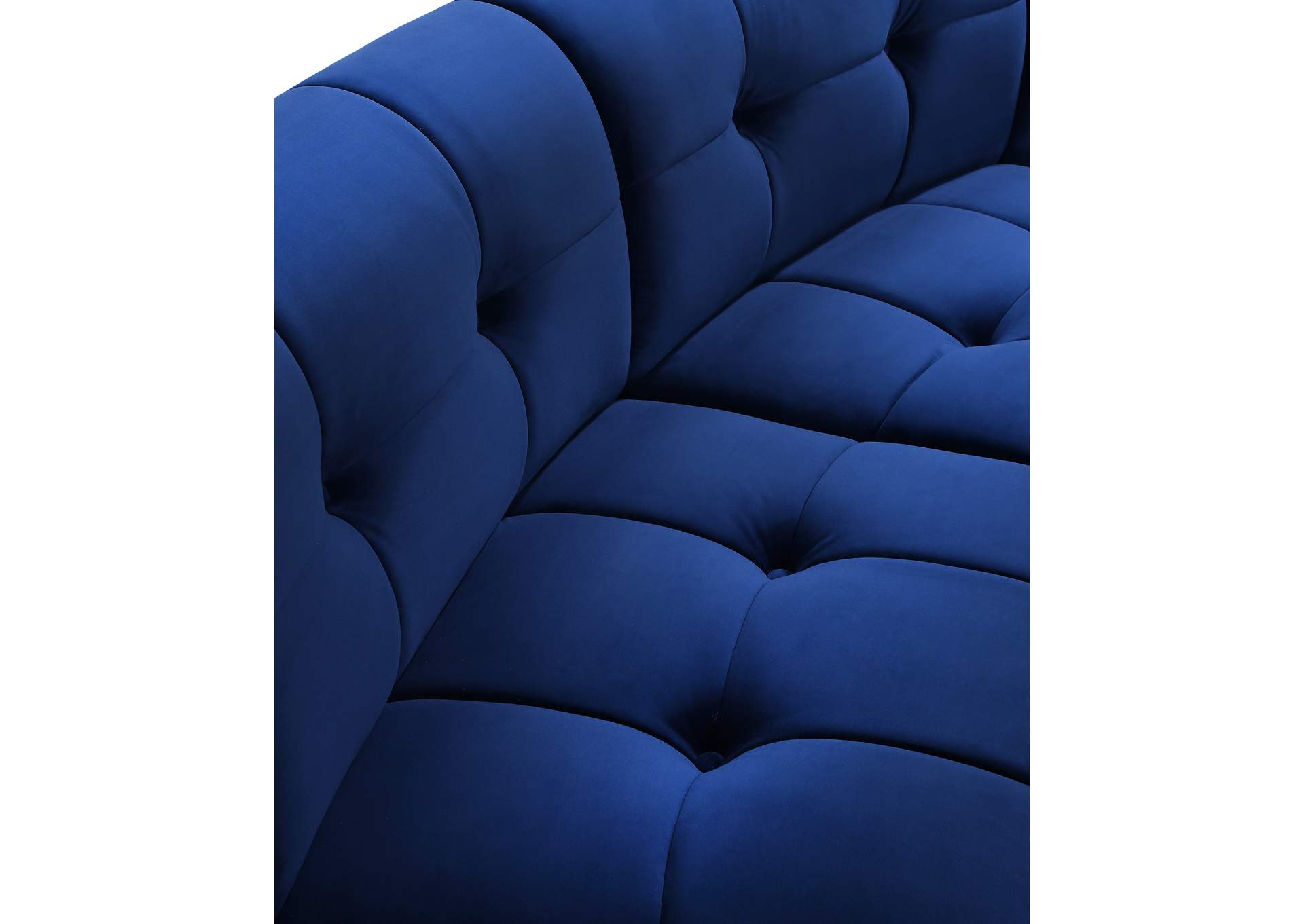 Limitless Navy Velvet 2 Piece Modular Sectional
