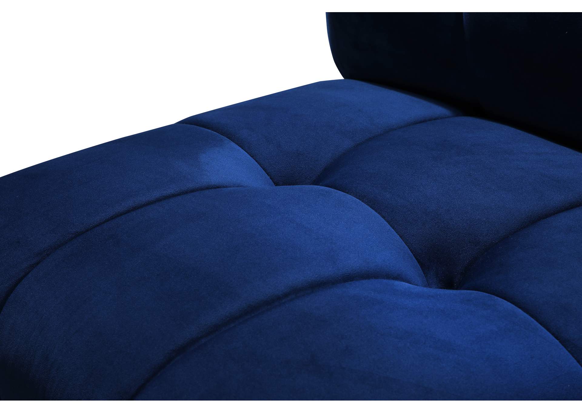 Limitless Navy Velvet 3 Piece Modular Sectional