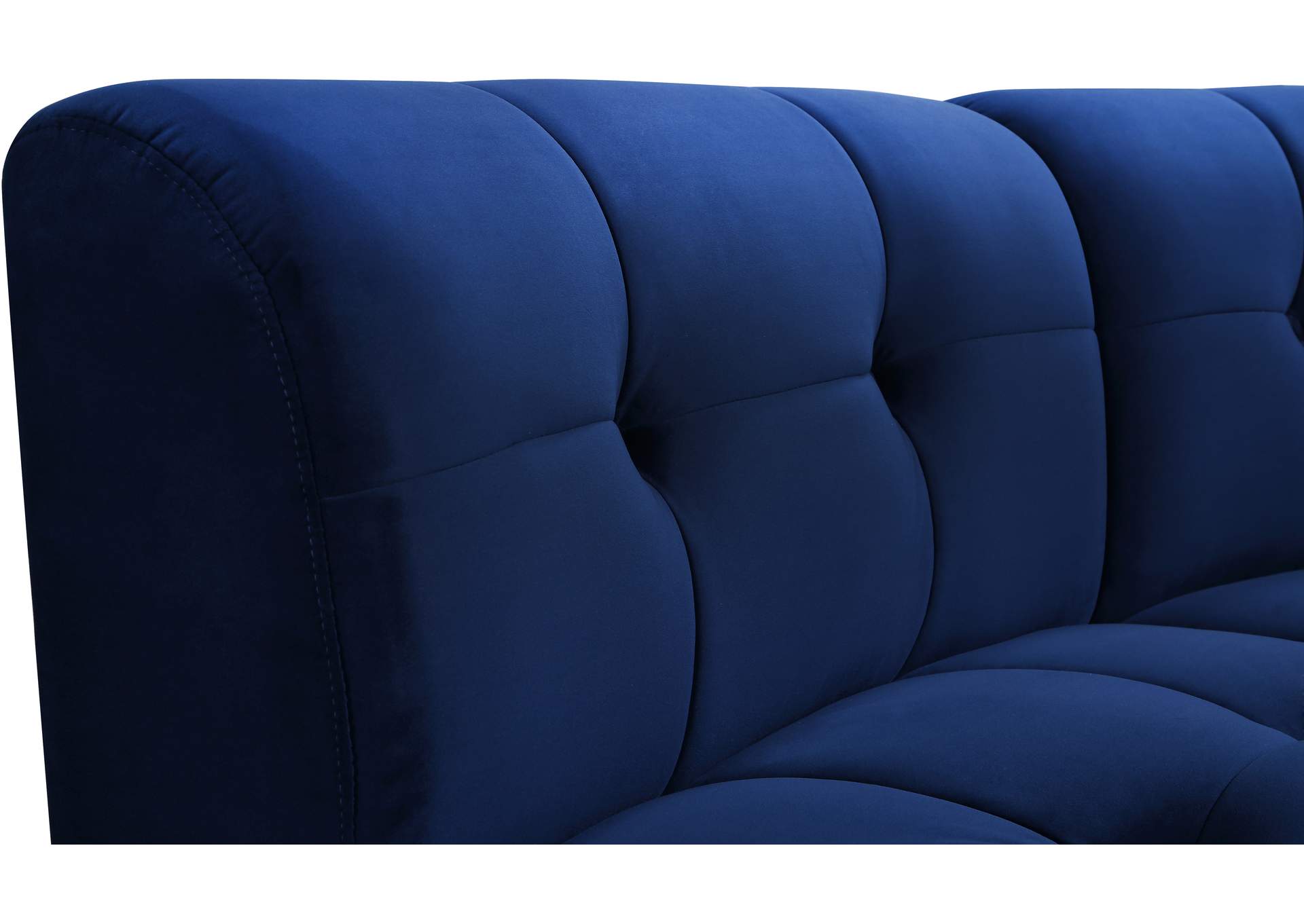 Limitless Navy Velvet 9 Piece Modular Sectional