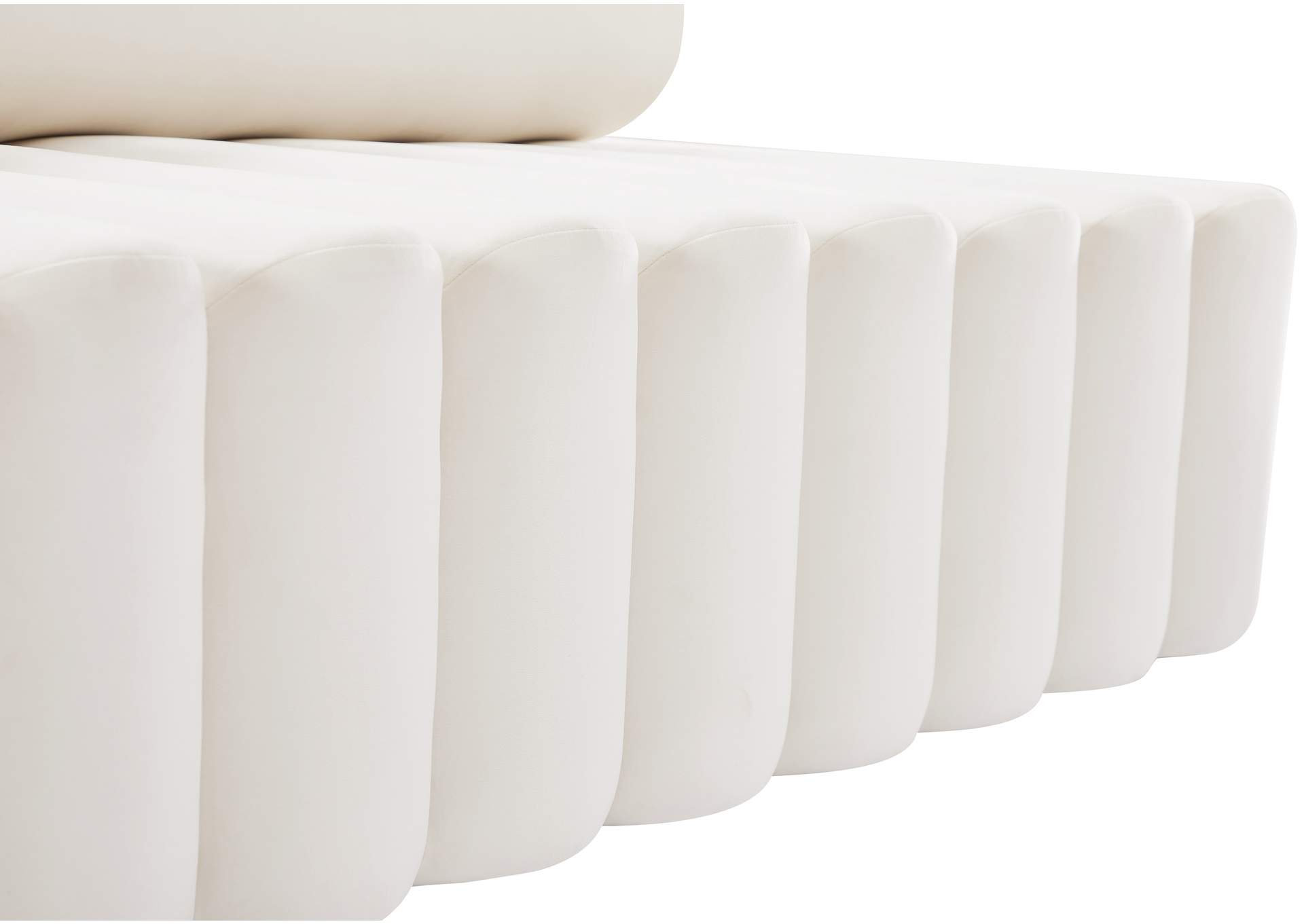 Melody Cream Velvet Sofa