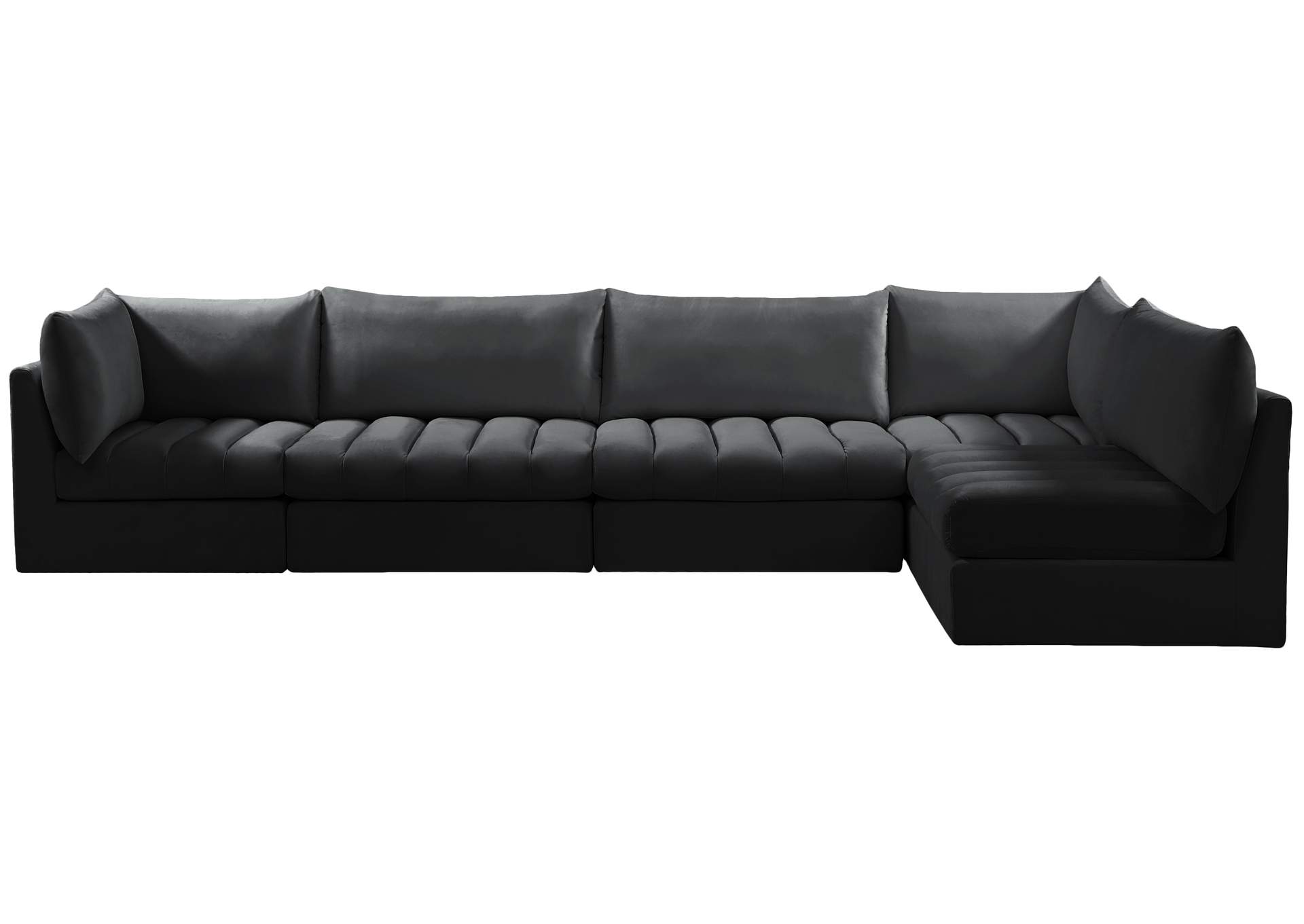 Jacob Black Velvet Modular Sectional