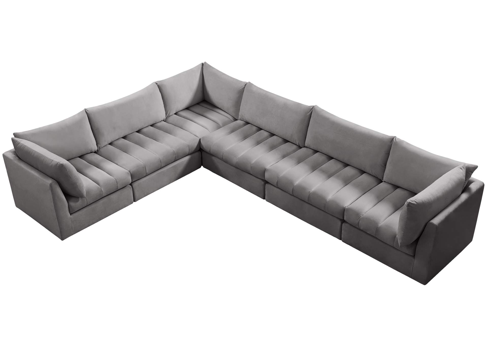Jacob Grey Velvet Modular Sectional