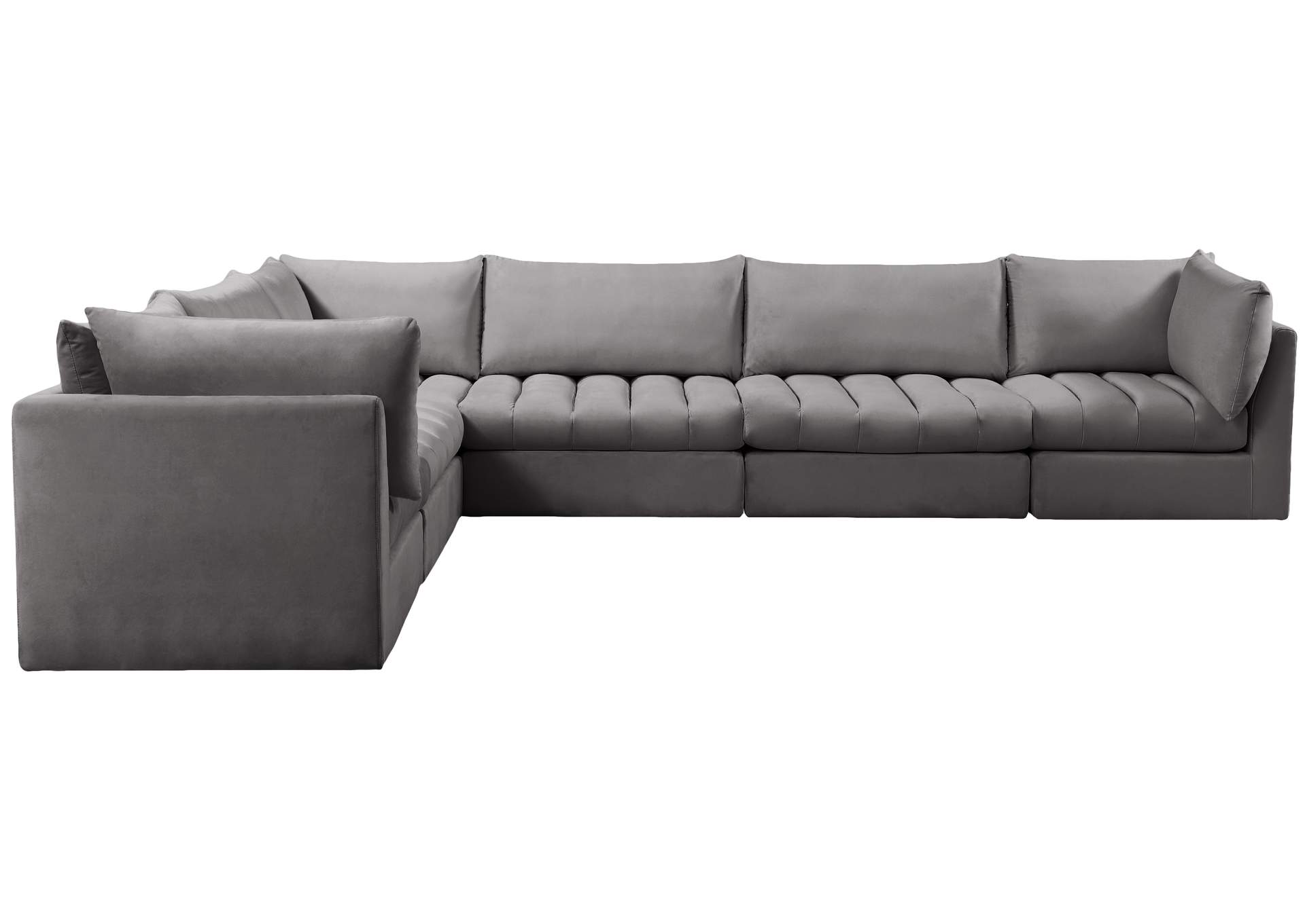Jacob Grey Velvet Modular Sectional