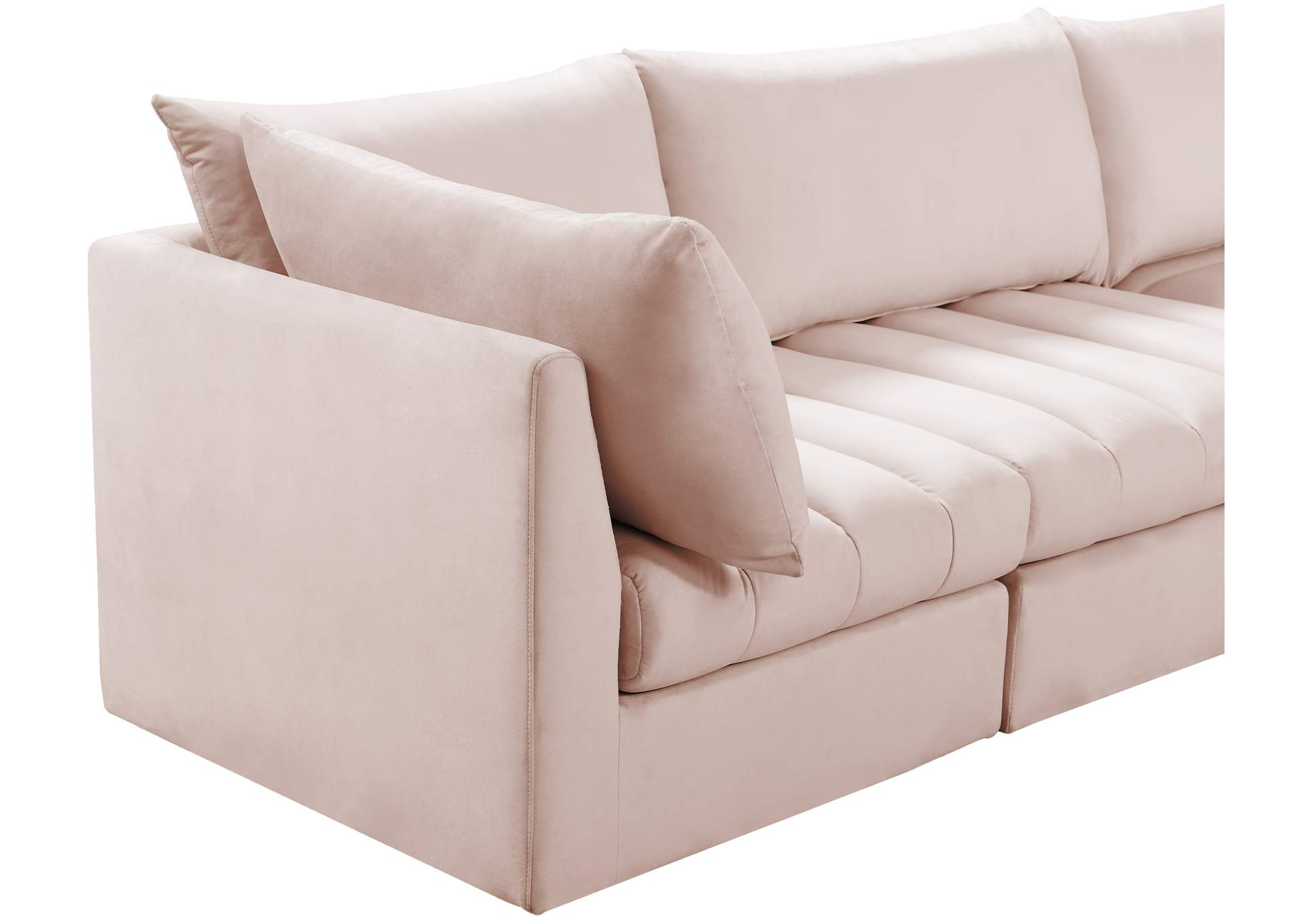 Jacob Pink Velvet Modular Sectional