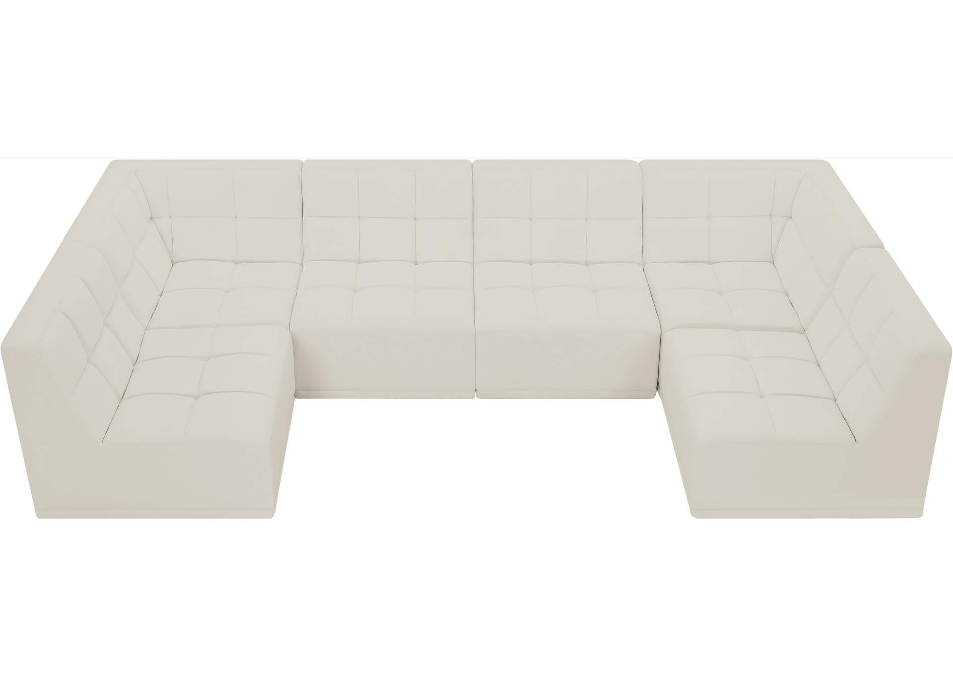 Relax Cream Velvet Modular Sectional