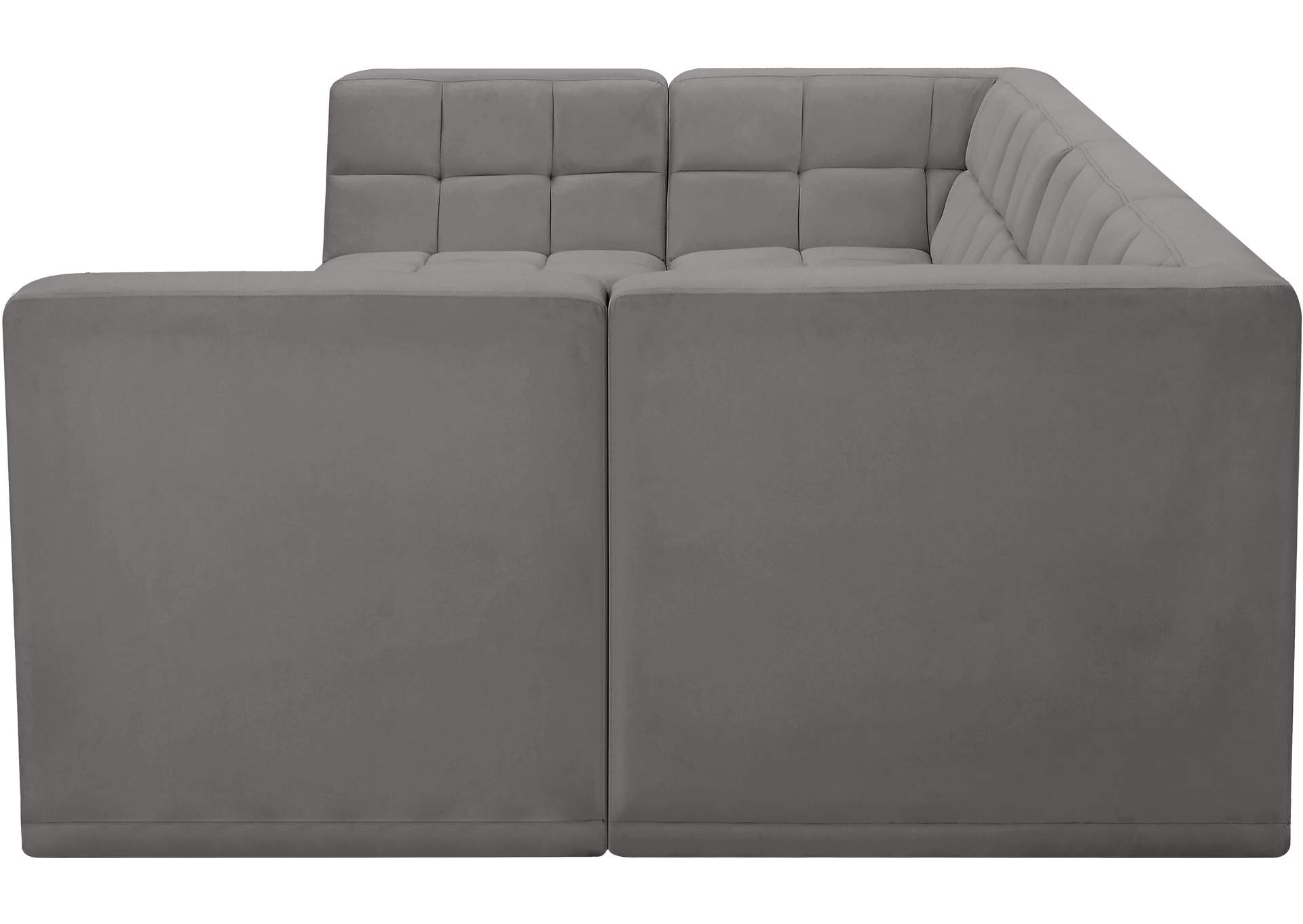 Relax Grey Velvet Modular Sectional