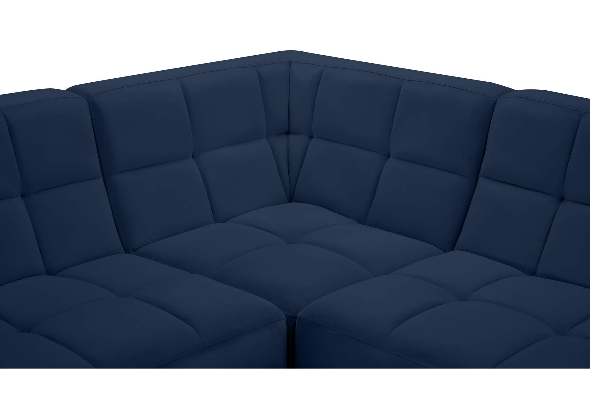 Relax Navy Velvet Modular Sectional