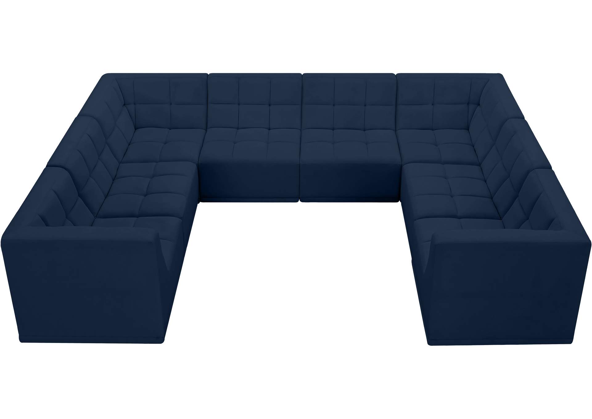 Relax Navy Velvet Modular Sectional