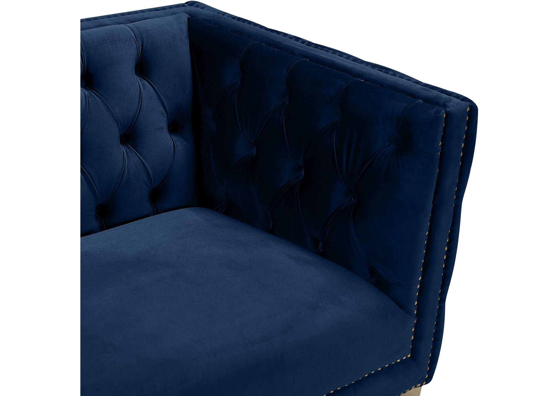 Michelle Navy Velvet Loveseat