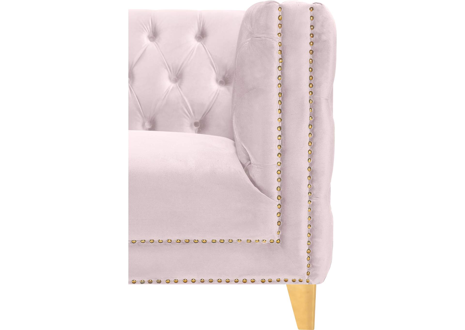 Michelle Pink Velvet Loveseat