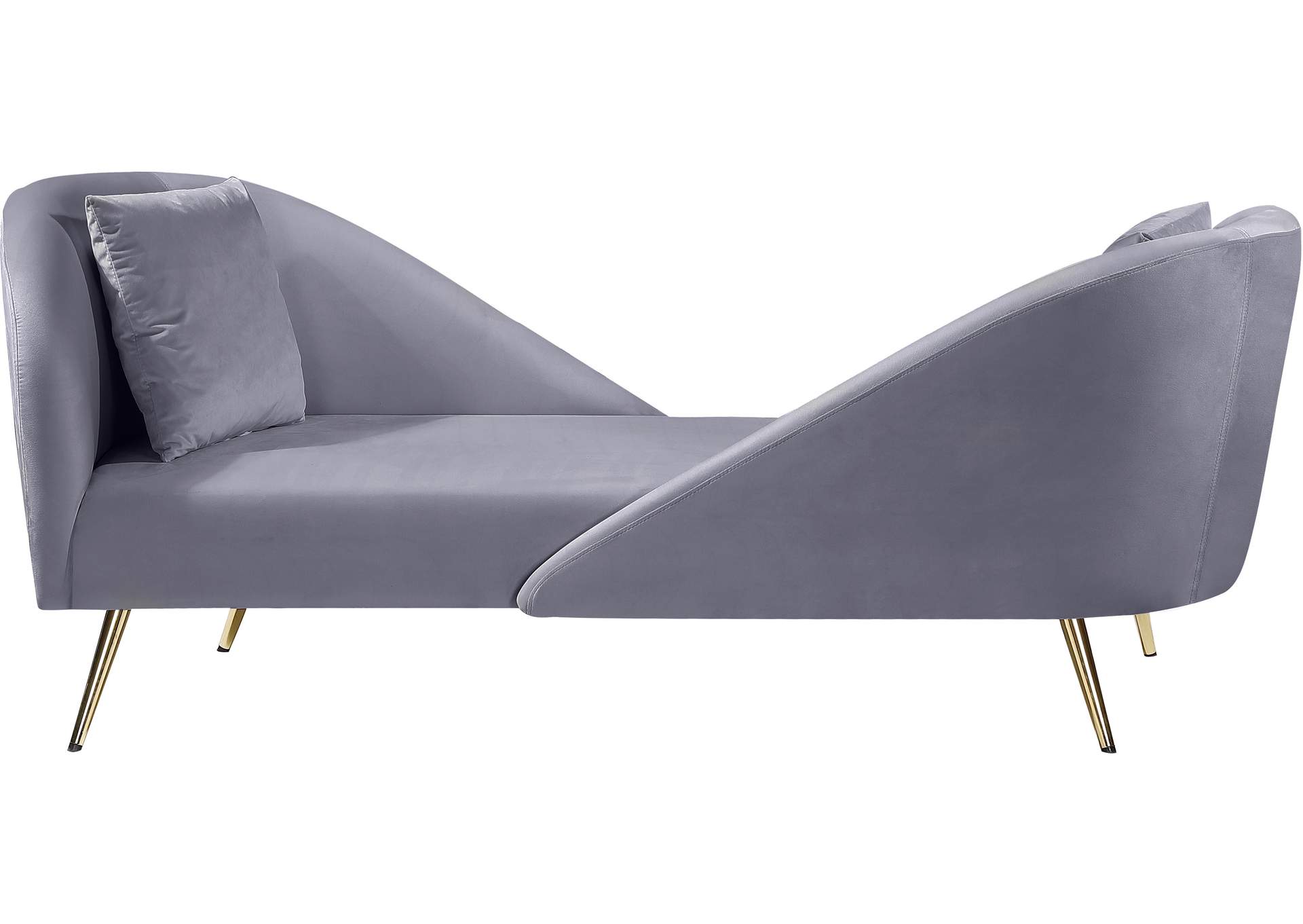 Nolan Grey Velvet Chaise