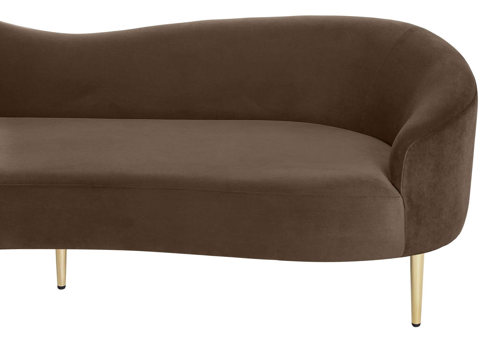 Ritz Brown Velvet Sofa