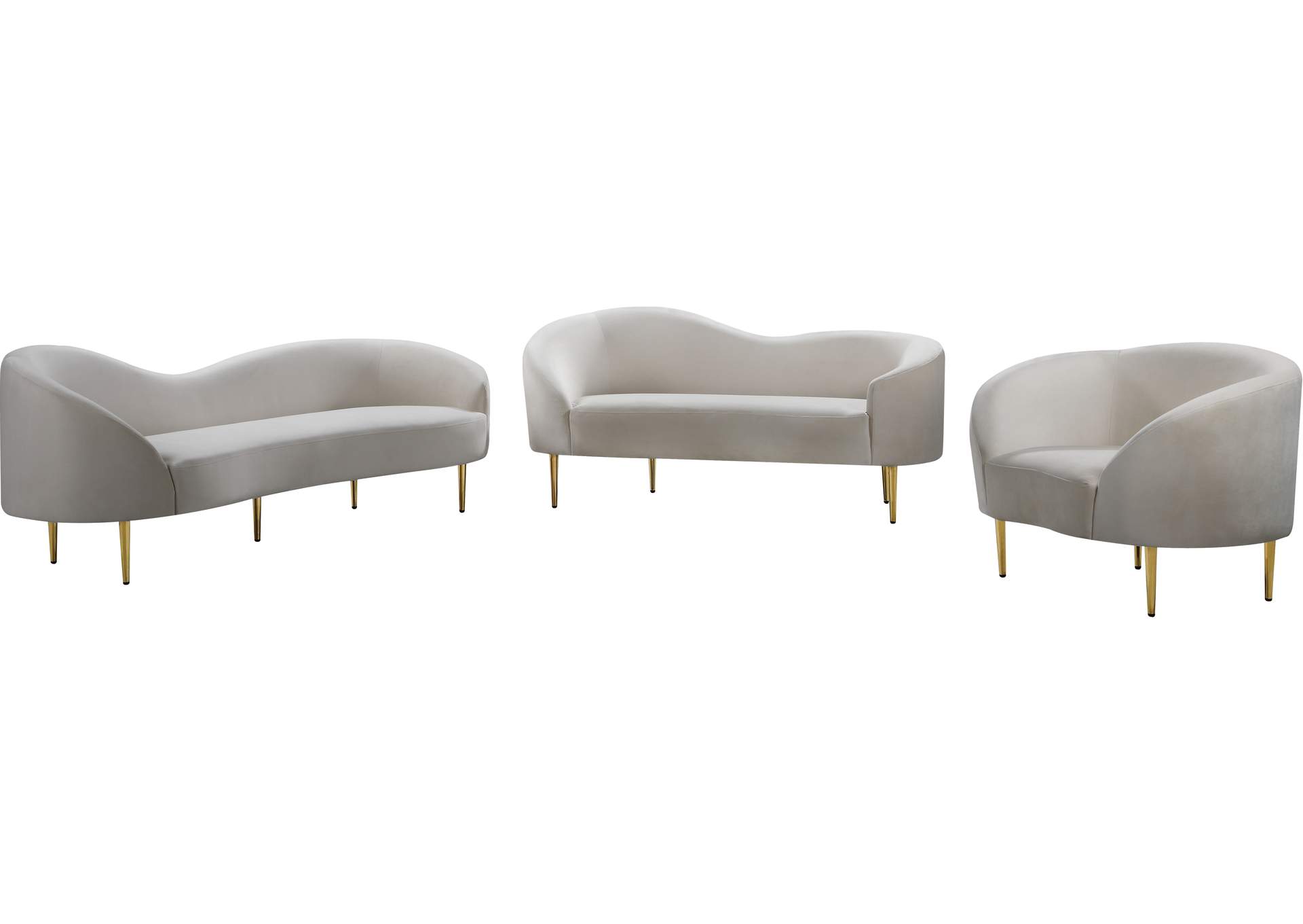 Ritz Cream Velvet Chair