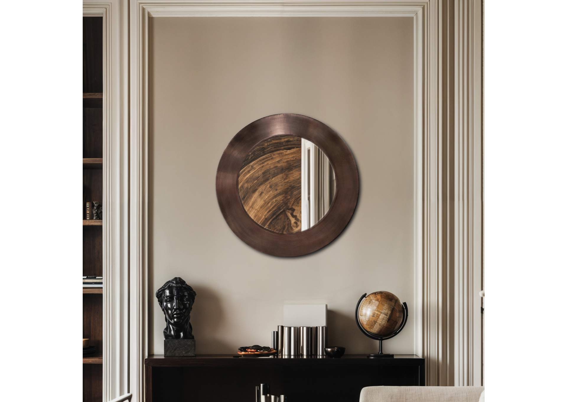 Sphere Brown Iron Mirror image 3