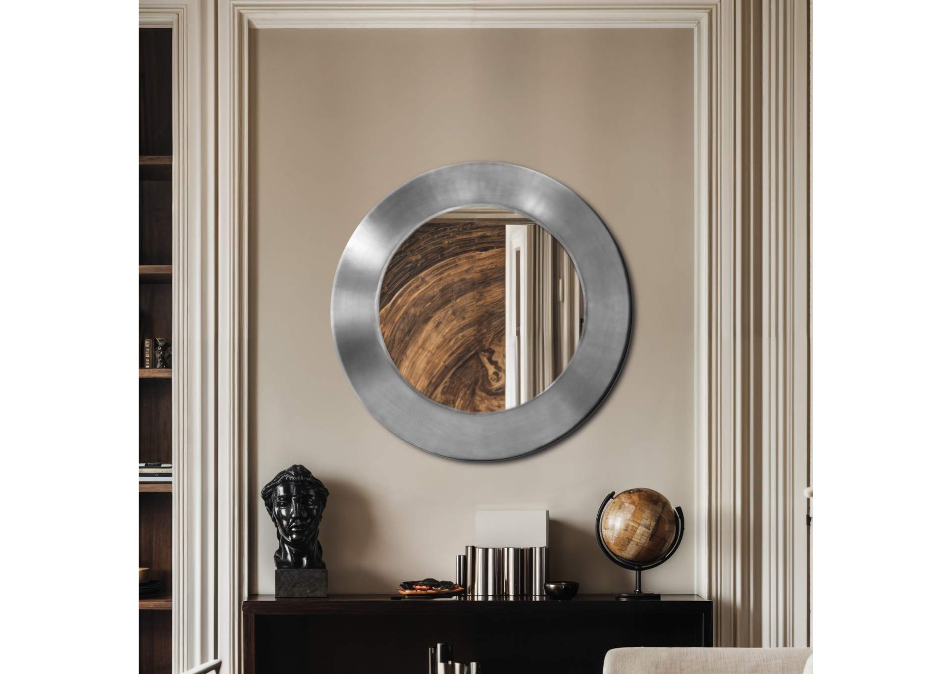 Sphere Silver Iron Mirror image 3