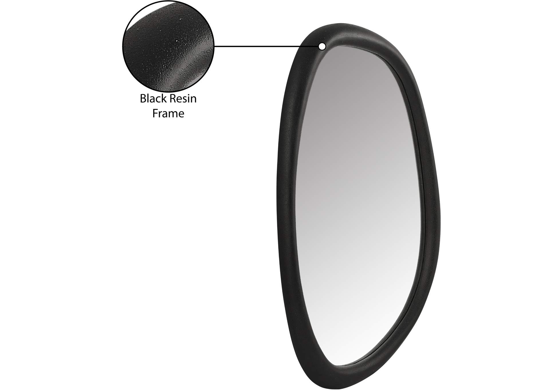 Holland Black Polyresin Mirror
