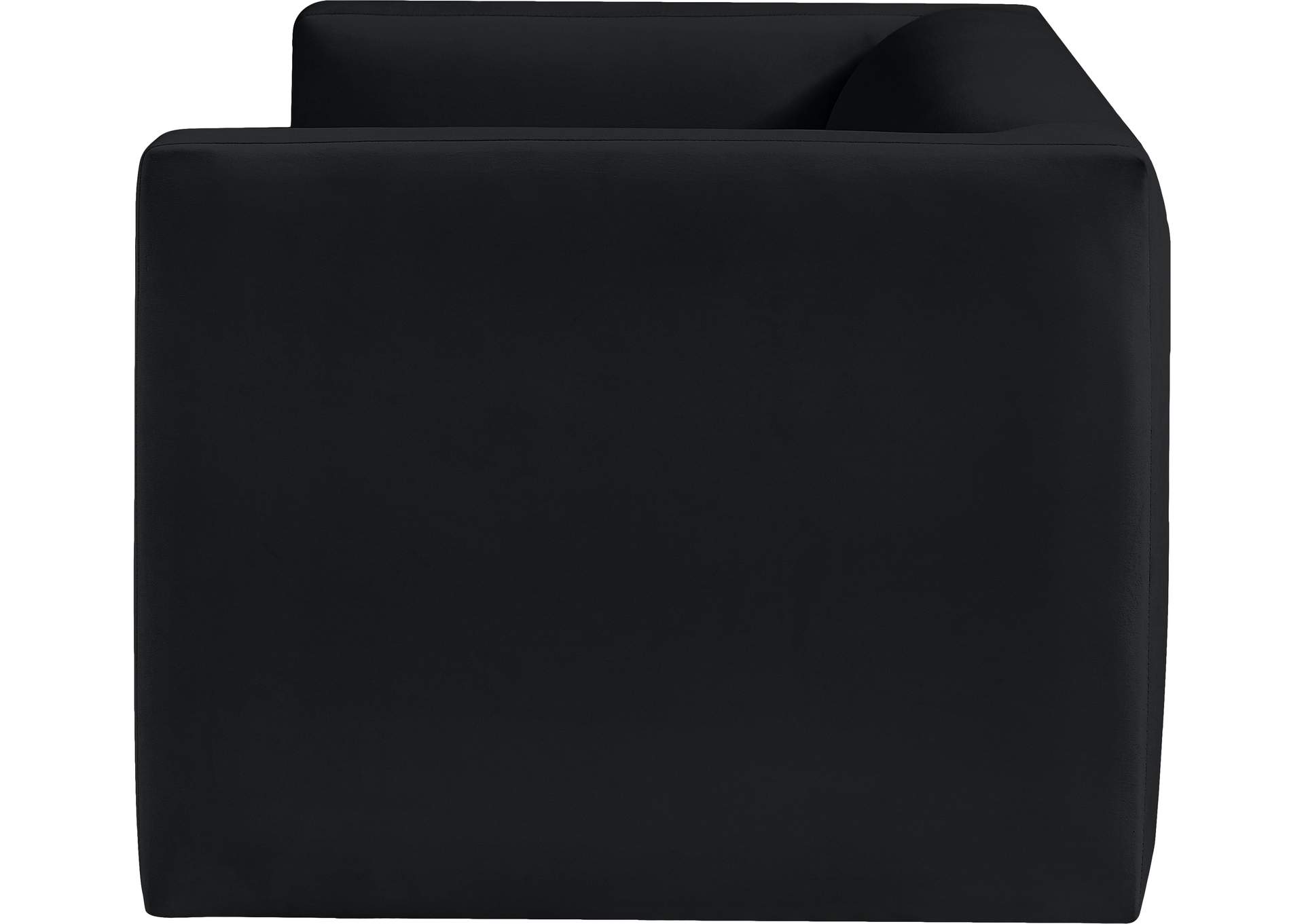 Henson Black Velvet Loveseat