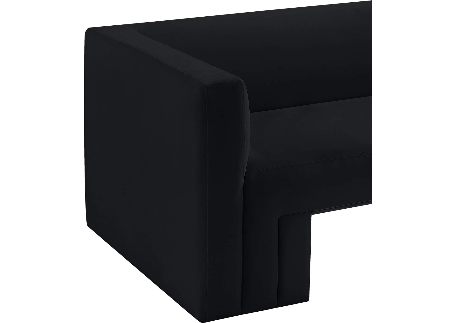 Henson Black Velvet Sofa