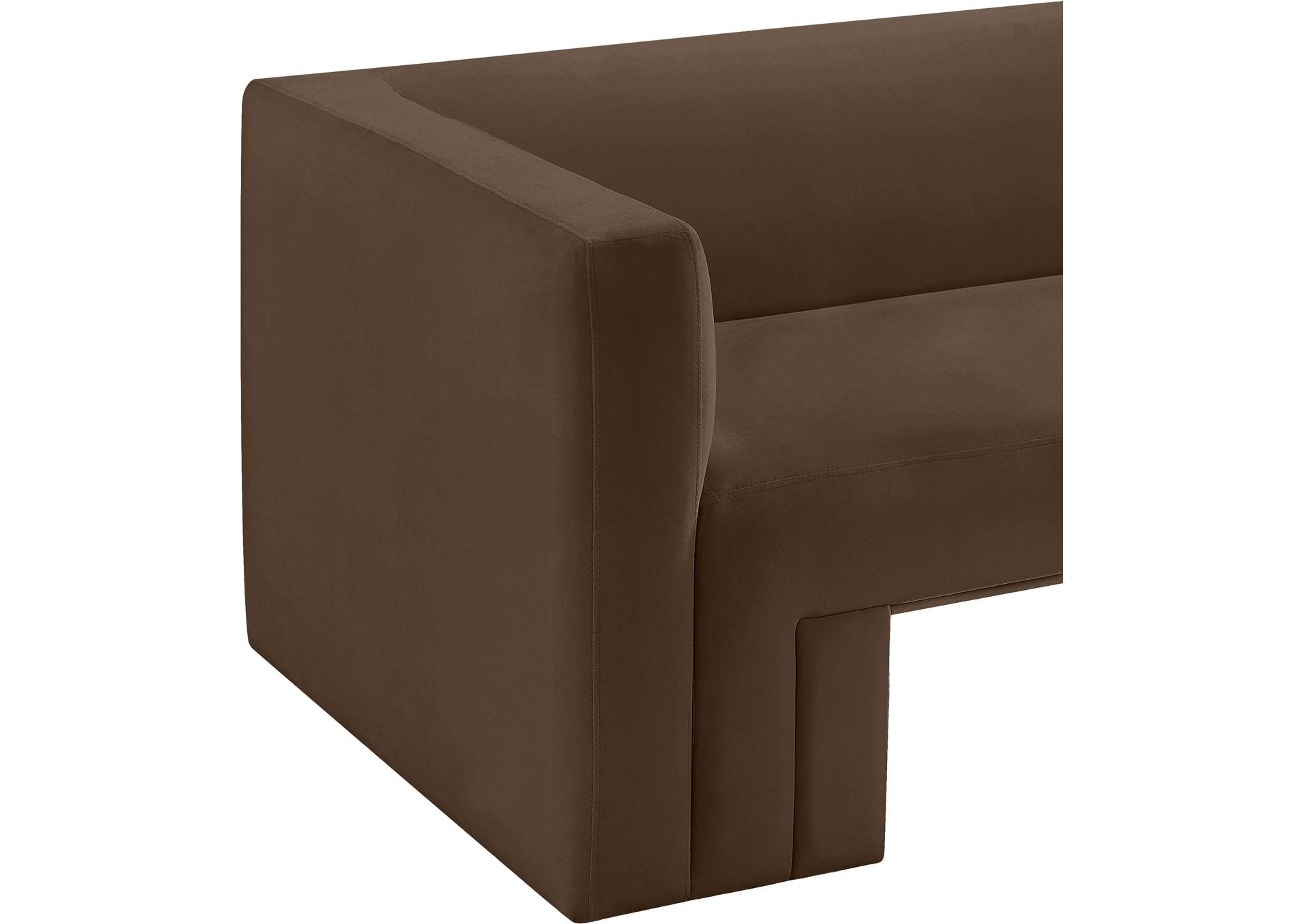 Henson Brown Velvet Loveseat