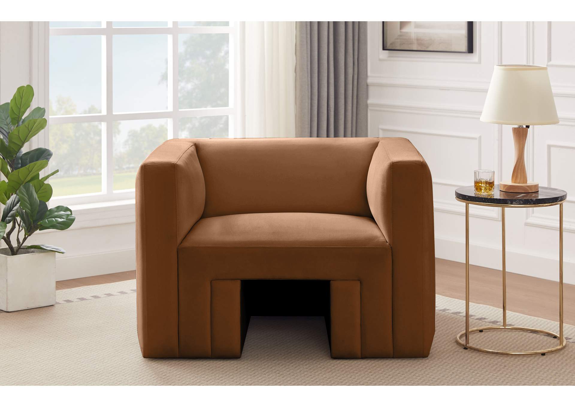 Henson Saddle Velvet Chair