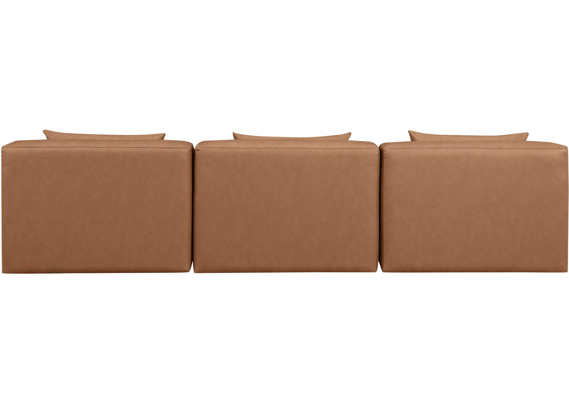 Cube Brown Vegan Leather Modular Sofa image 4