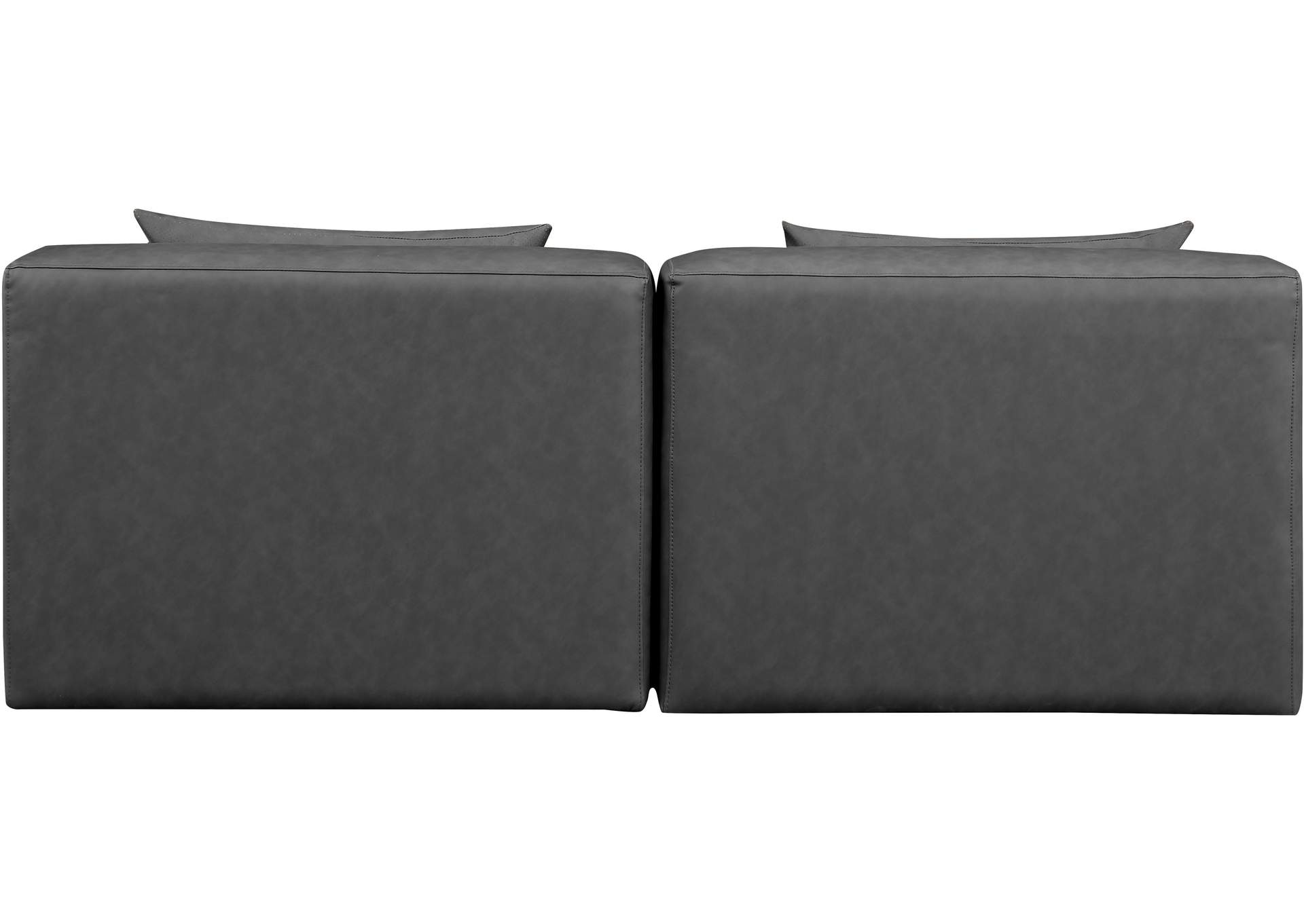 Cube Charcoal Grey Vegan Leather Modular Sofa