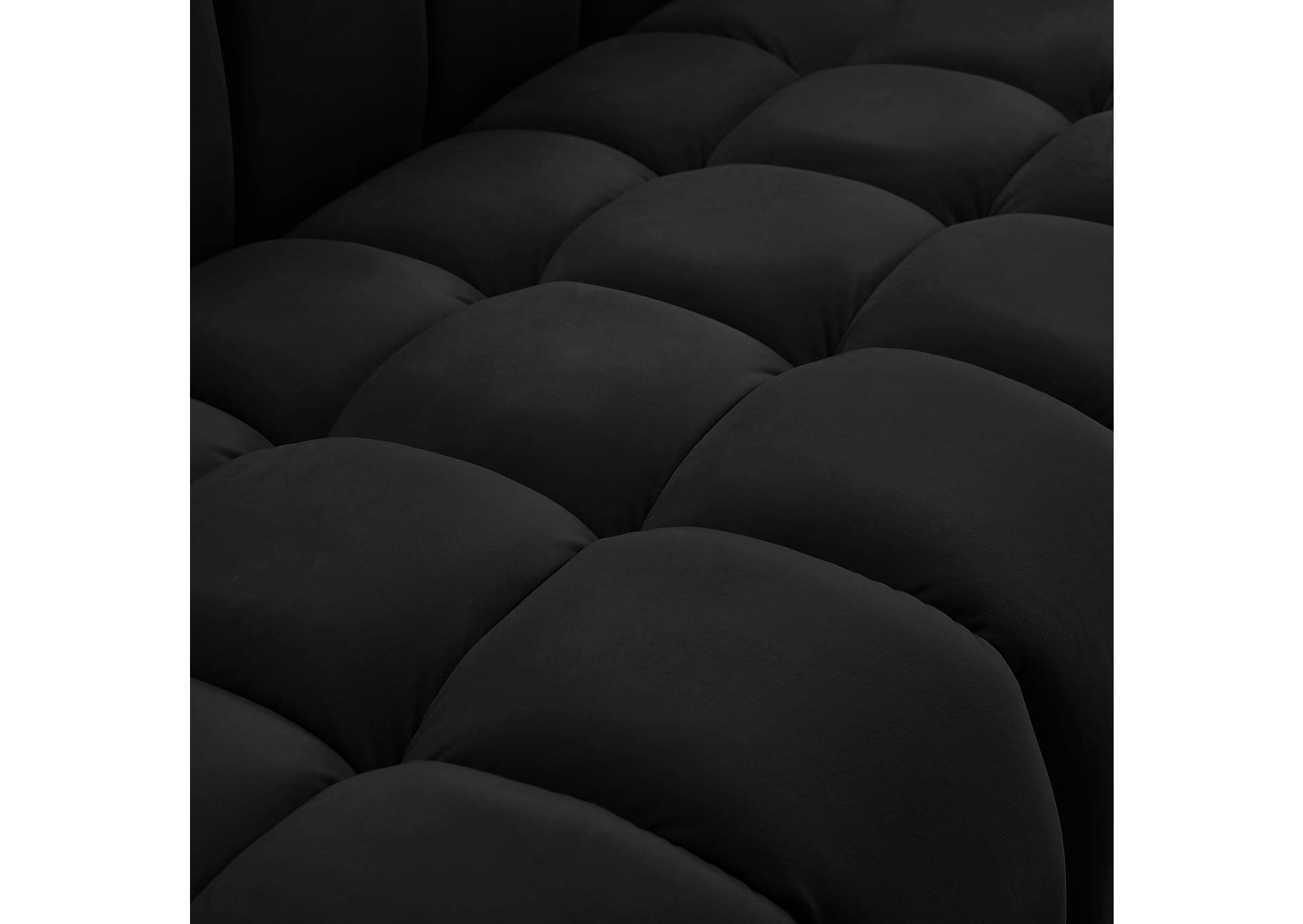 Gwen Black Velvet Sofa