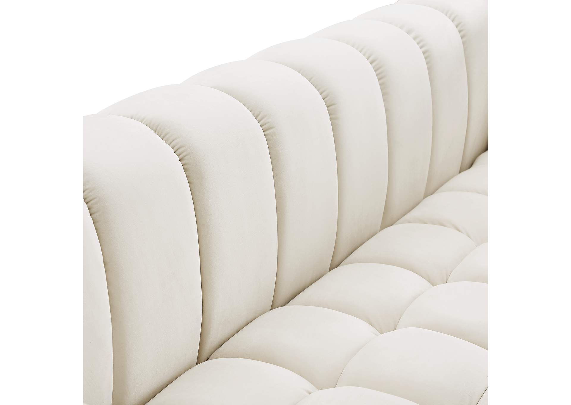 Gwen Cream Velvet Loveseat