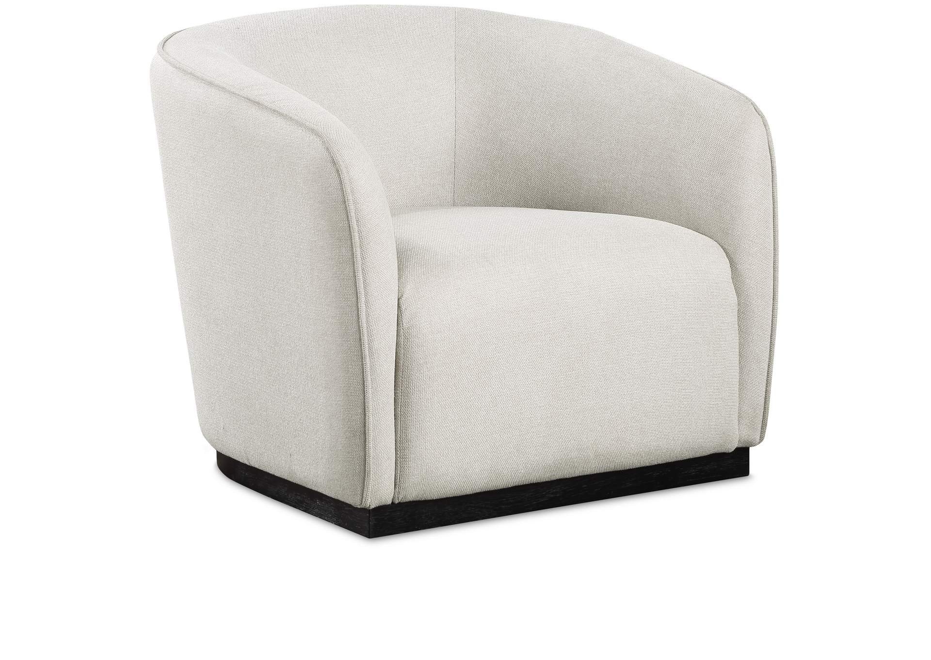 Mylah Beige Polyester Fabric Chair