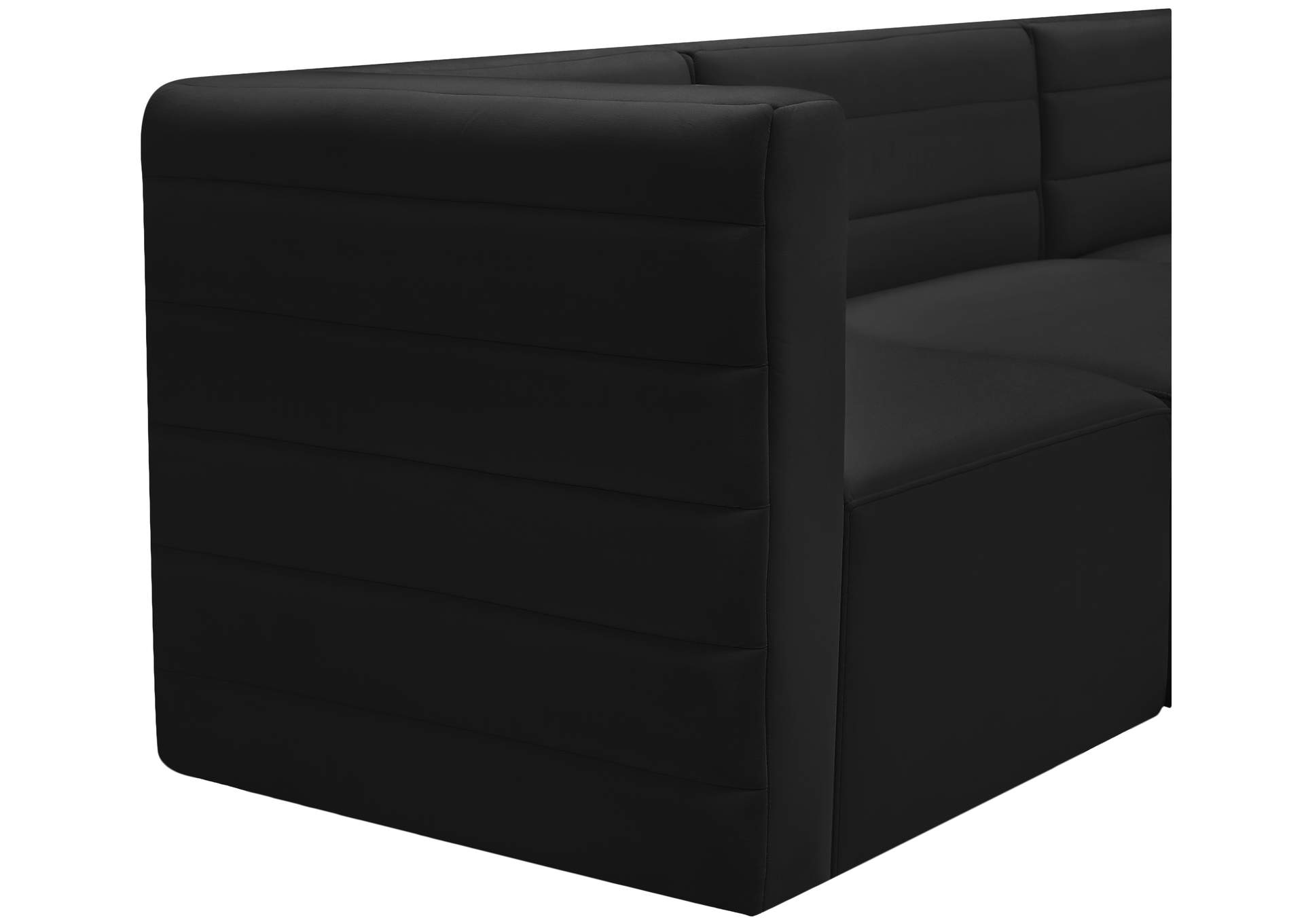 Quincy Black Velvet Modular Sectional