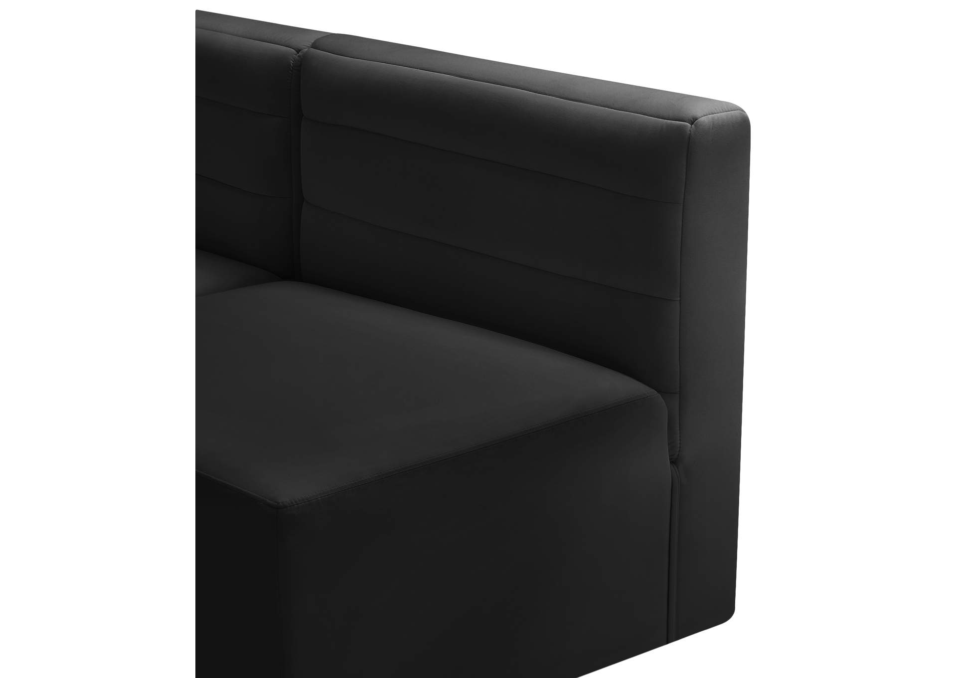Quincy Black Velvet Modular Sectional