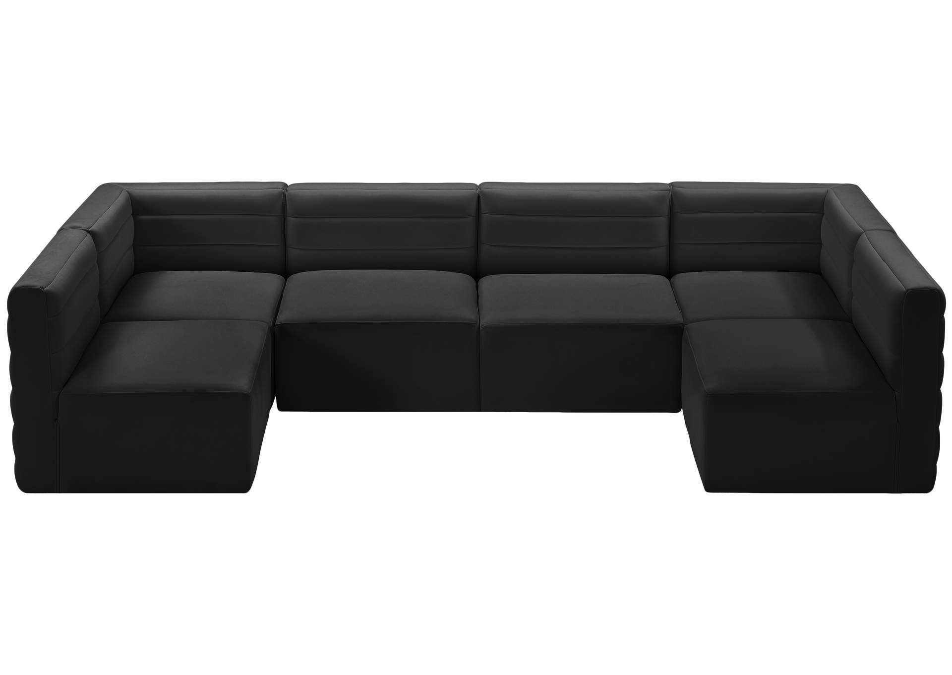 Quincy Black Velvet Modular Sectional