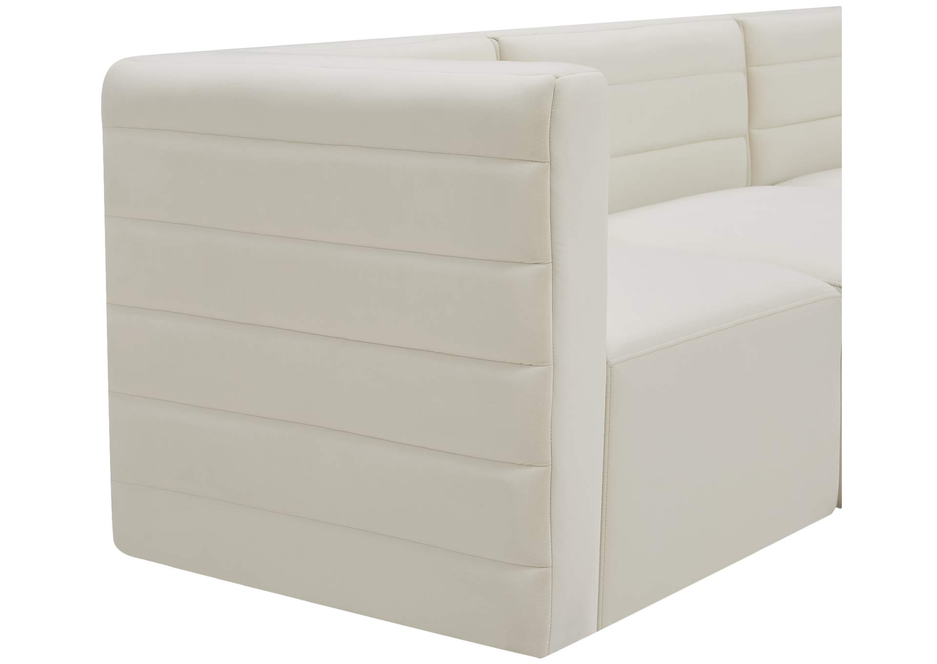 Quincy Cream Velvet Modular Sectional