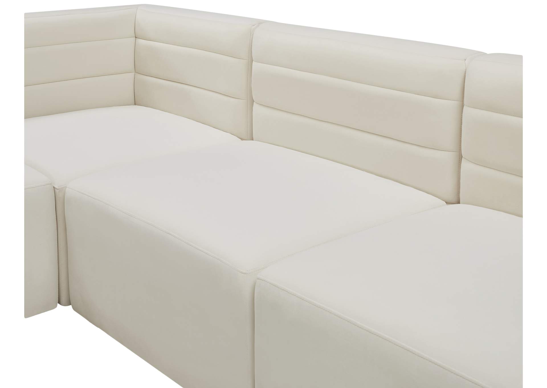 Quincy Cream Velvet Modular Sectional