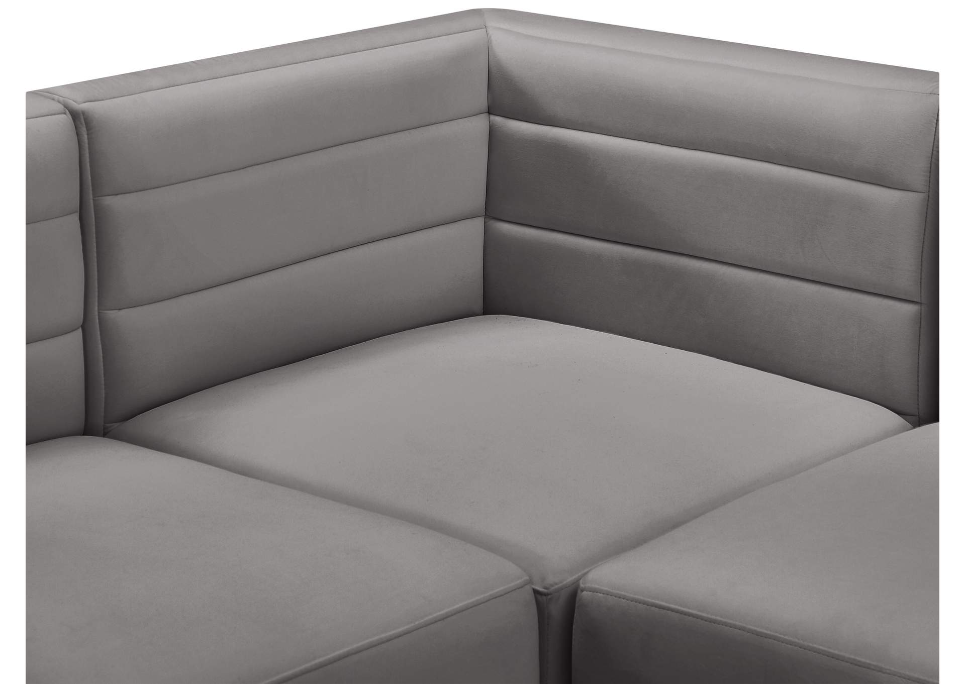 Quincy Grey Velvet Modular Sofa