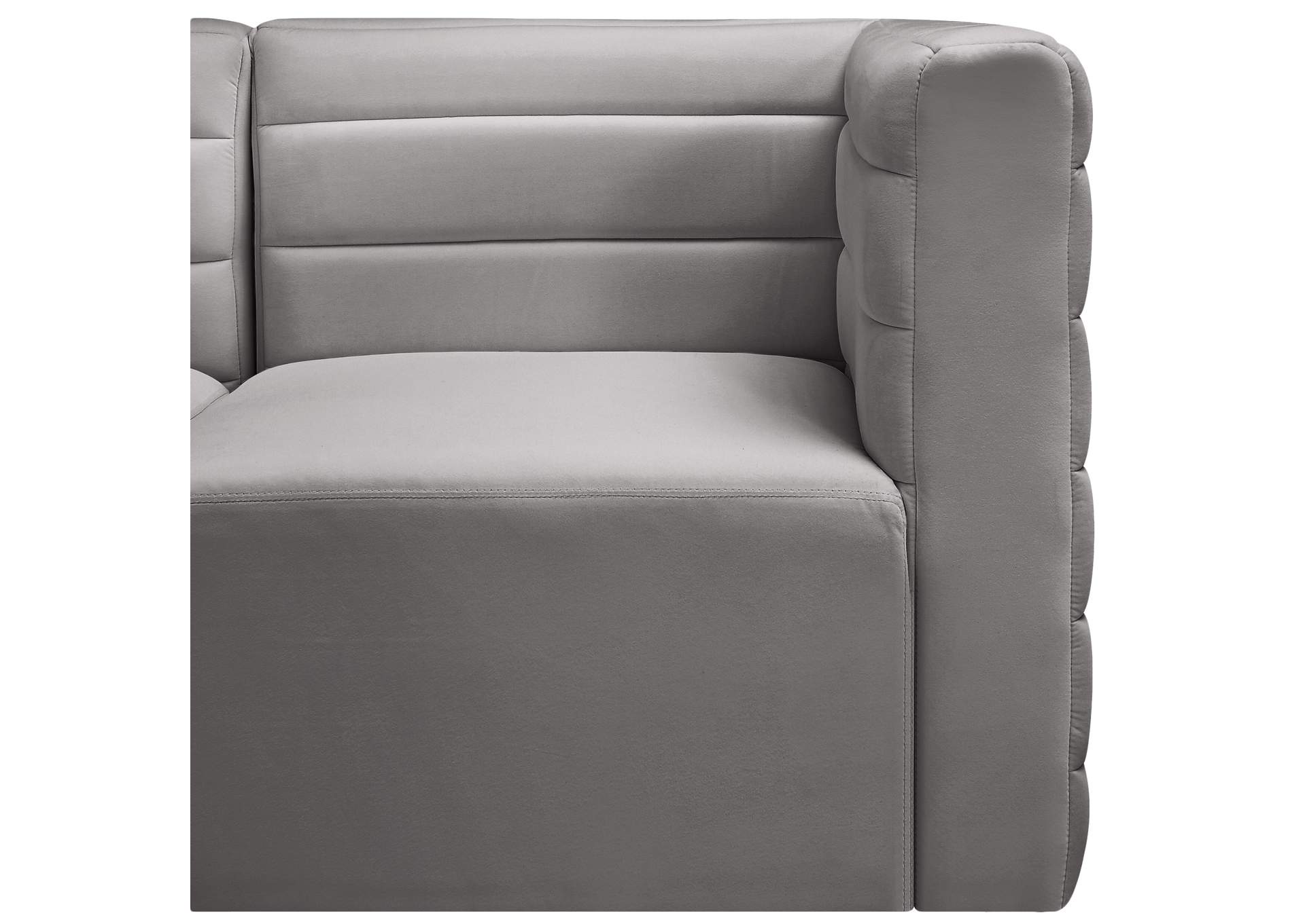 Quincy Grey Velvet Modular Sectional