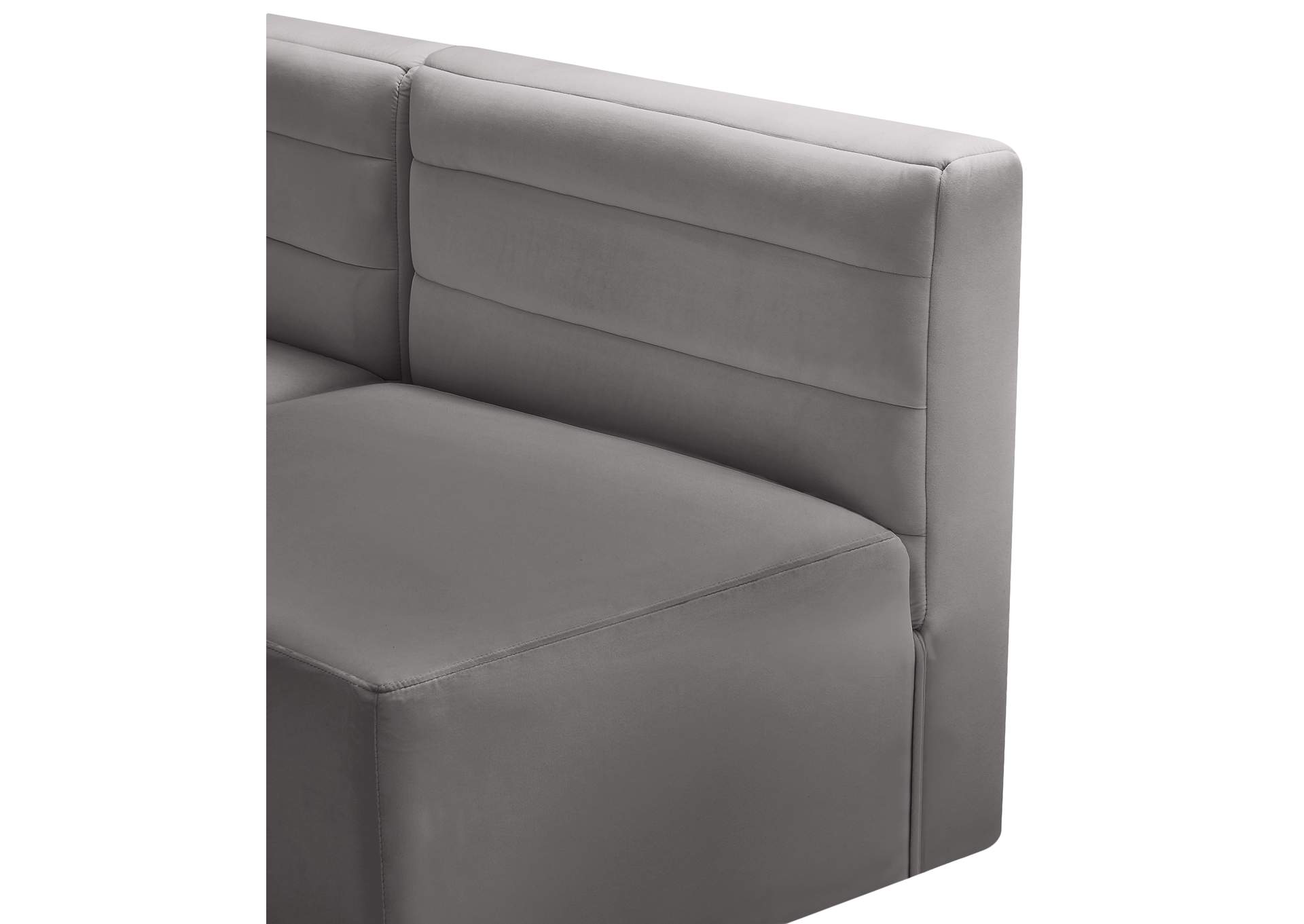 Quincy Grey Velvet Modular Sectional