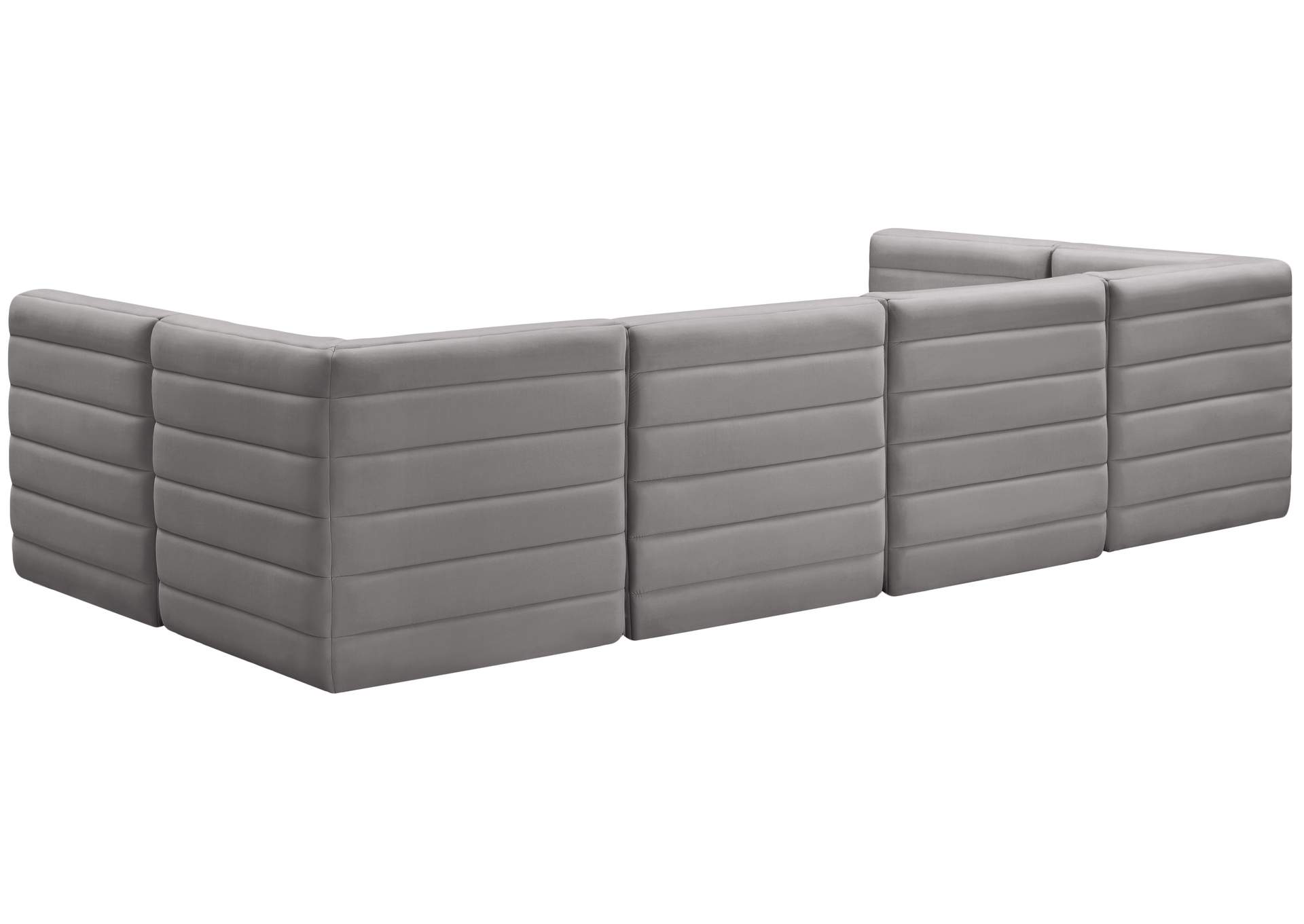 Quincy Grey Velvet Modular Sectional