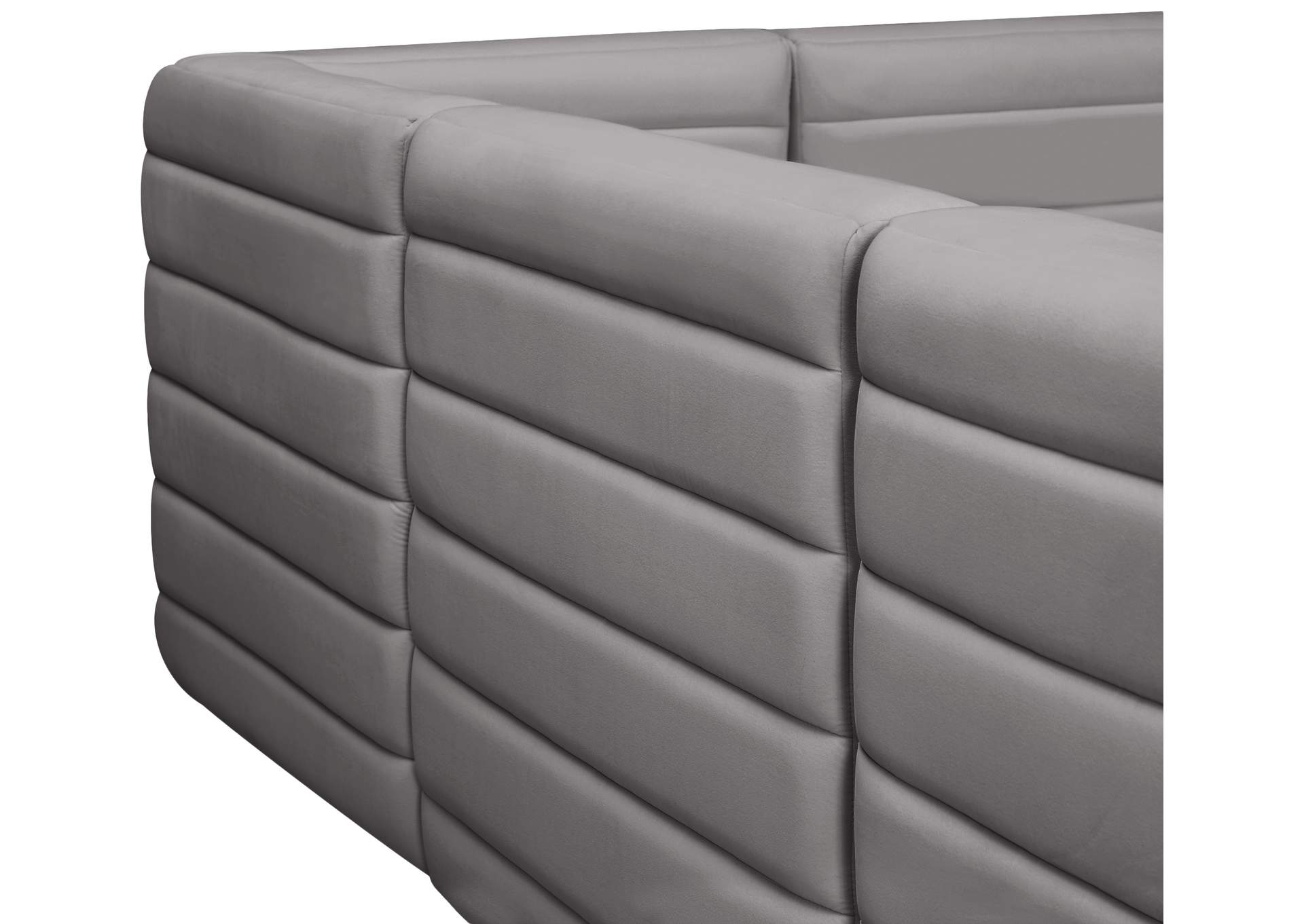 Quincy Grey Velvet Modular Sectional
